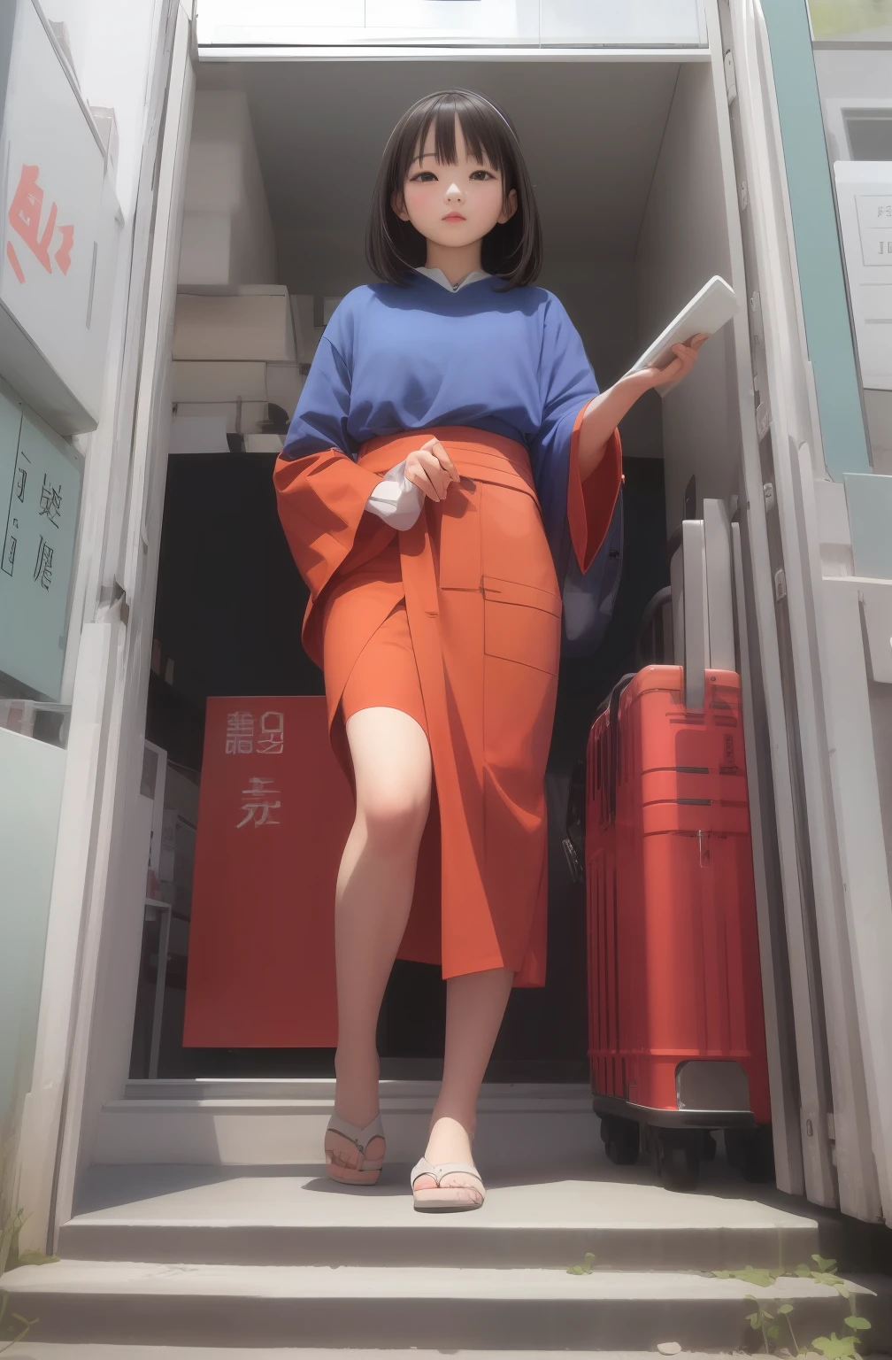 A three-meter-tall young lady