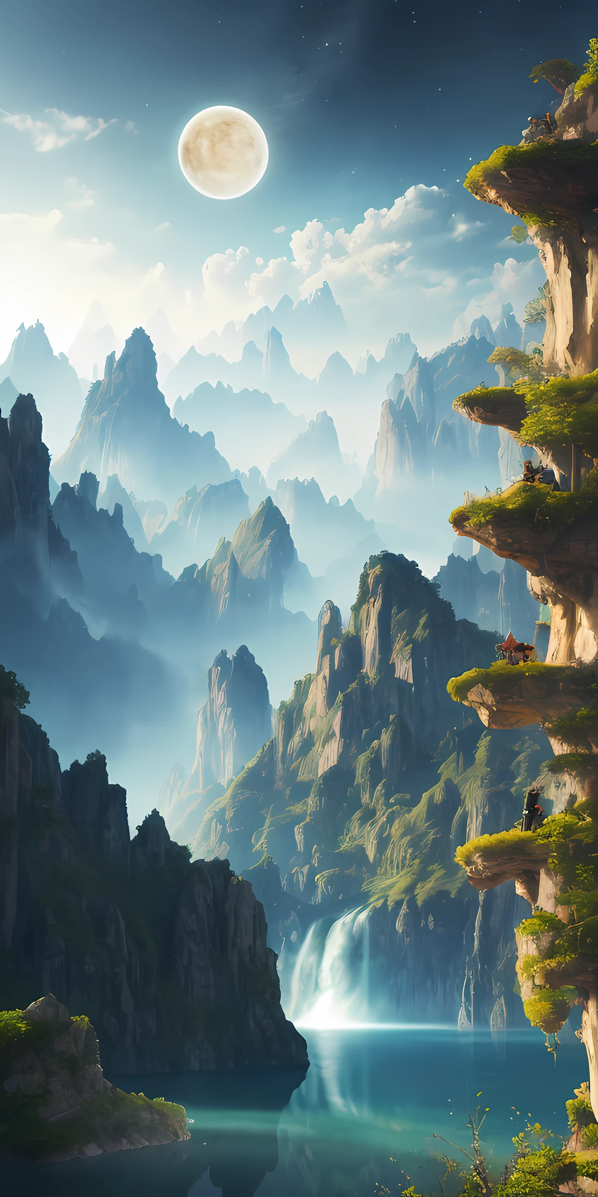 Amazing epic ancient Chinese theme,Whole body Chinese green dragon,short paws,clouds,mont,immensity,acrophobia,Wu Quanzhong,ZHANG Kechun,POV view,Extreme panorama,Extreme bottom view,fairy tale style,Realistic lights and shadows,vividness,with dynamism,8k,rendering by octane,unreal-engine,非常详细,concept-art,realisticlying,Cry engine hair,HD 4.kk