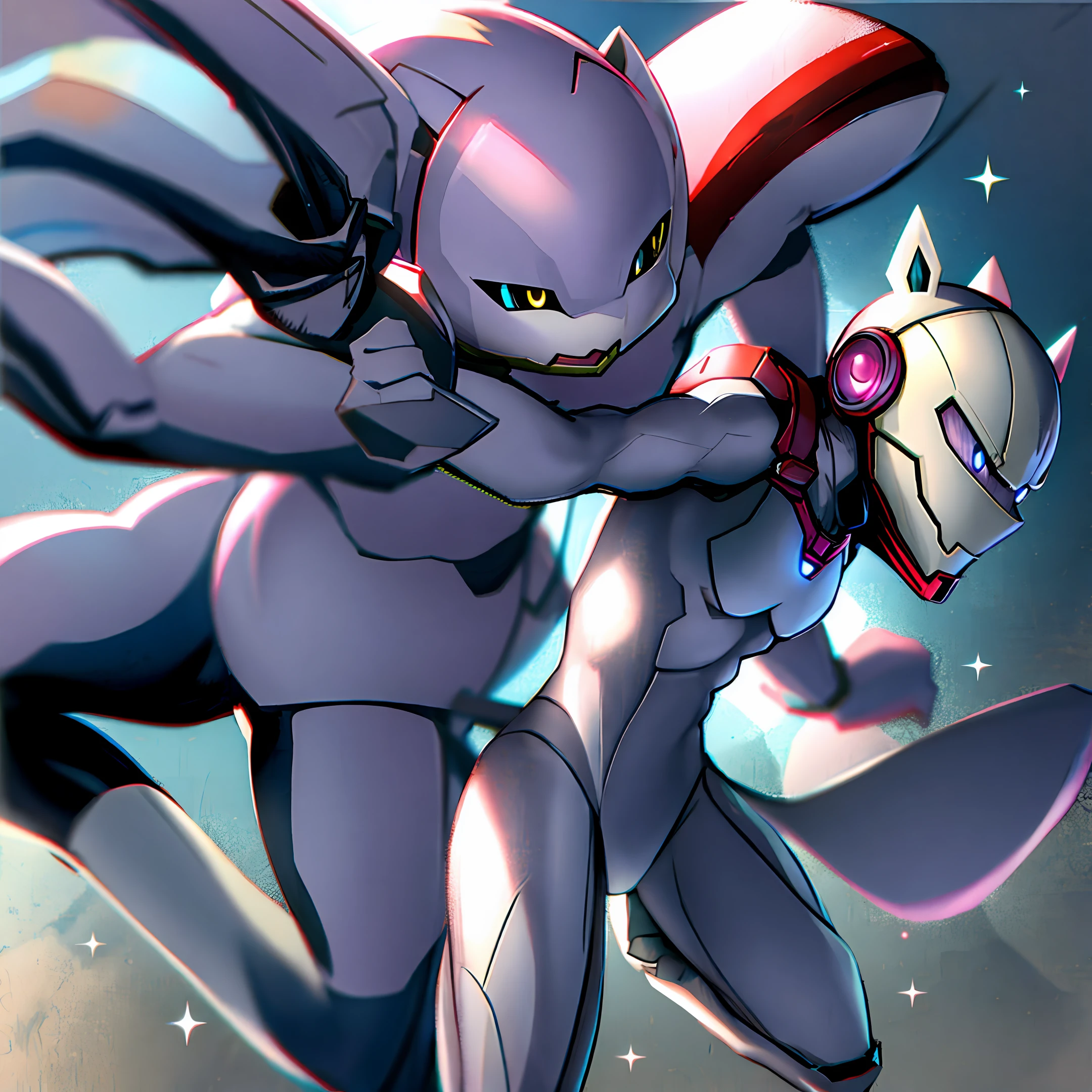 Mewtwo Iron Man is cute