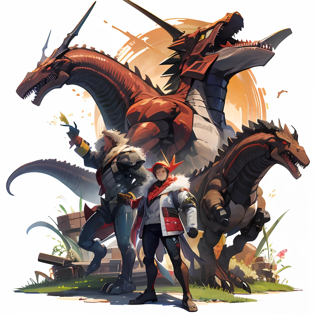 Mecha dinosaur, Tyrannosaurus rex, pterosaurus, triceratops, stegosaurus, Brachiosaurus