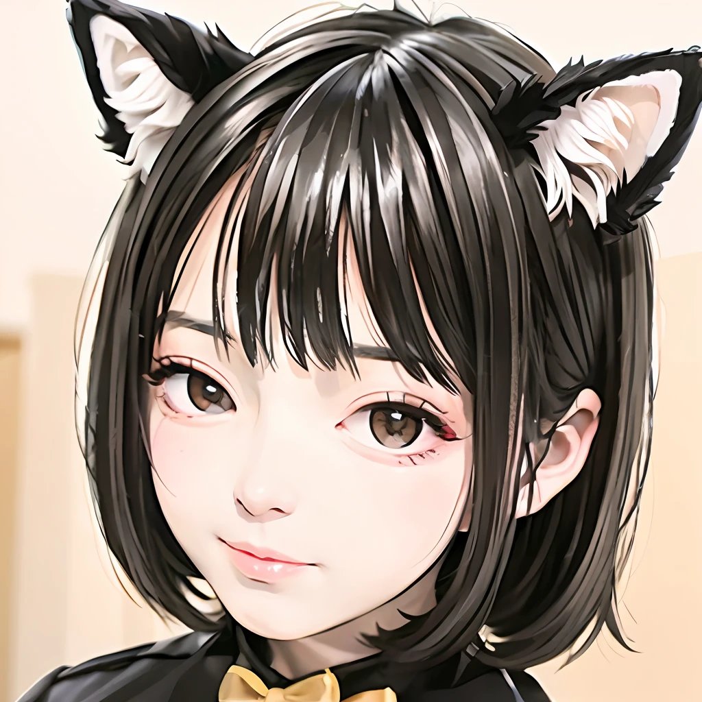 cat ear，greys，short detailed hair，male people，