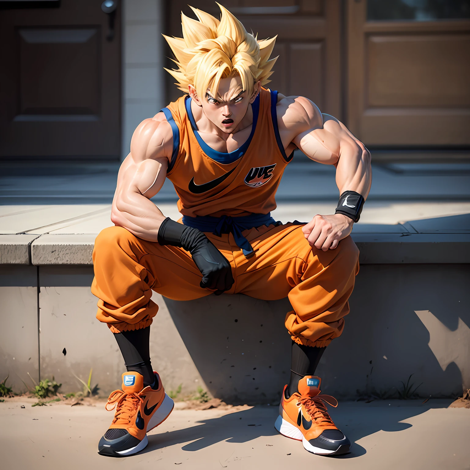 Goku muscle black Nike stockings