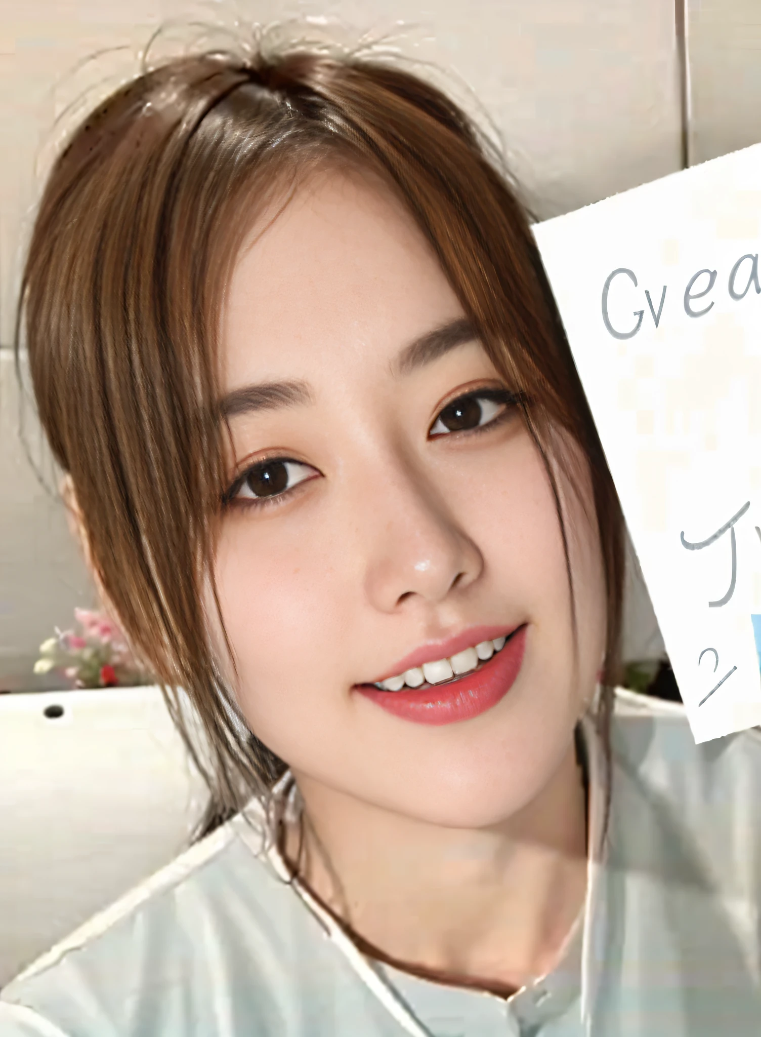 masterpiece, finely best quality, Whole human body, 1girl in, bangss, Black hair, Blue skirt, red blush, A bracelet, pectoral muscles, Clothing around the waist, 鎖骨, shirt with collar, cowboy shot, dress shirts, ear piercings, eyebrows visible through hair, gradation hair, grinning, gals, jewely, Kogal, length hair, looking at the viewers, Loose tie, neck tie, piercings, Plaid, plaid skirts, Pleated skirt, Red-eyed, the ring, 校服, Shirts, skirt by the, A smile, 独奏, white shirt, a street, Deserted, cherry trees, flower petals,Illustration, (magazine:1.3), (cover-style:1.3), Fashionable, femele, with a vibrant, outfits, the pose, the front, Colorful, Dynamic, Backgraund, element, self-assured, expression, ngel, statement, accessory, An majestic, coil, surroundings, Touch, The scene, It's bold, captures the attention, Stylish, Modern, Trendy,, lo fashion, Green Screen, Summery fashion