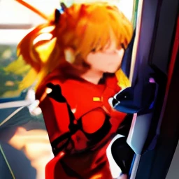 (Overhead view),dynamic angle,ultra-detailed, illustration, close-up, straight on, 1girl, 
 ((souryuu asuka langley, interface headset, red bodysuit:1.4, blonde)),Her eyes shone like dreamy stars,(glowing eyes:1.233),(beautiful and detailed eyes:1.1),(expressionless,closed mouth),(standing), 
(mechanic room with toolsand spaceship windowin a white SPACESHIP),
(night:1.2),dreamy, [[delicate fingers and hands:0.55]::0.85],(detail fingers),