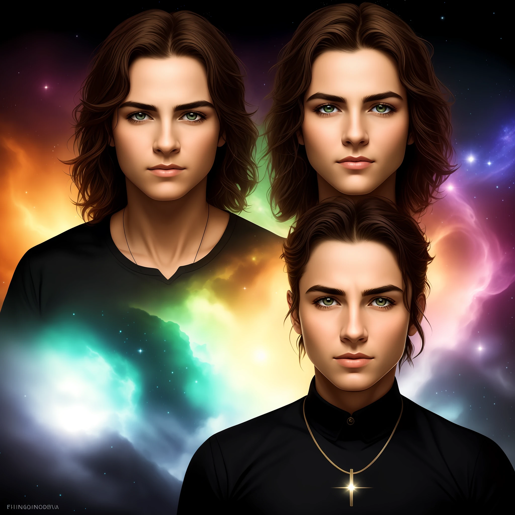 alta resolução,8K,olhar direto, [masculino | feminino | masculino] deus poderoso, criador do universo, galaxy, detalhes intrincados, retrato de perto, fundo rico, olhos detalhados afiados