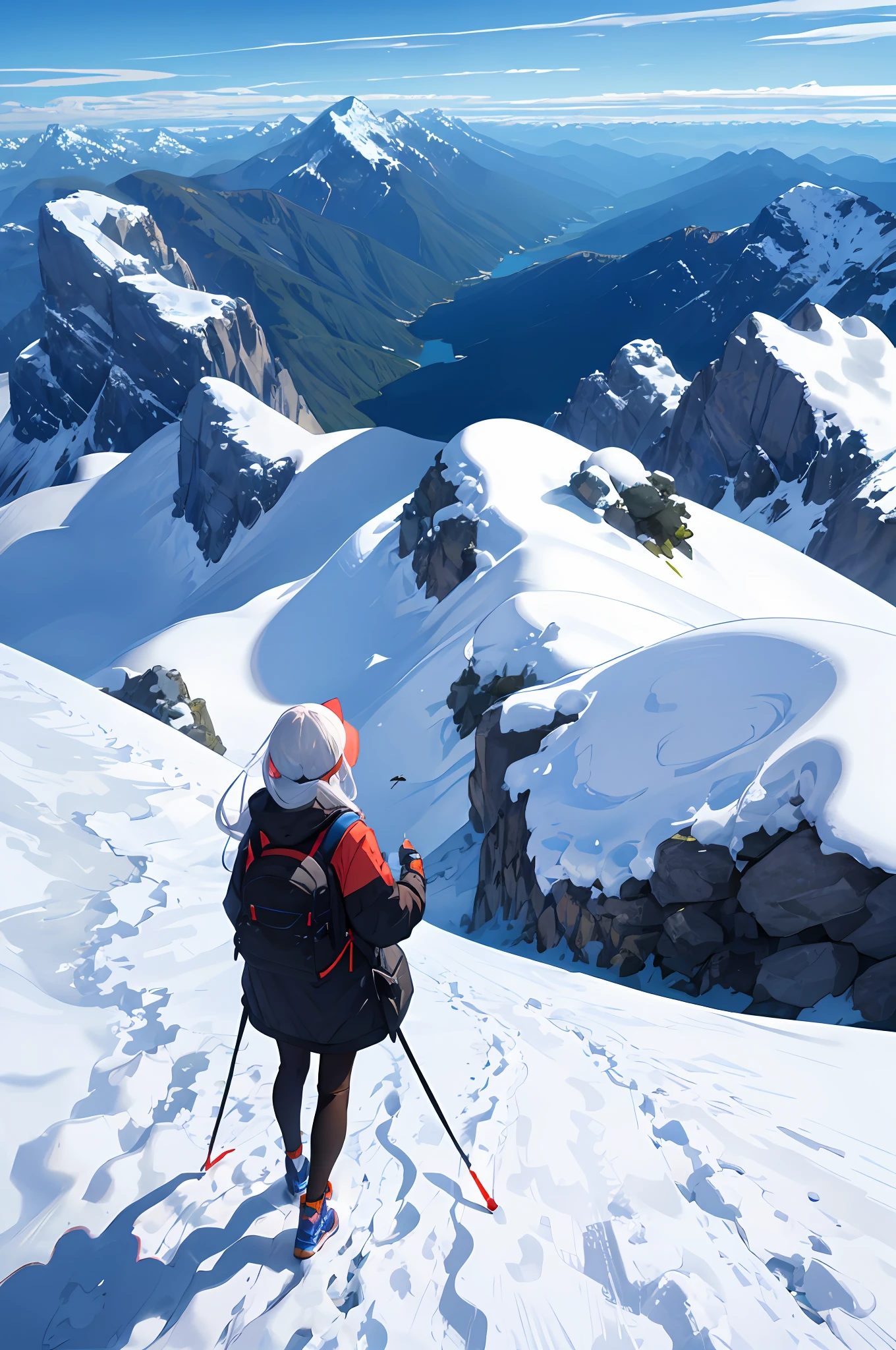 above the mountains