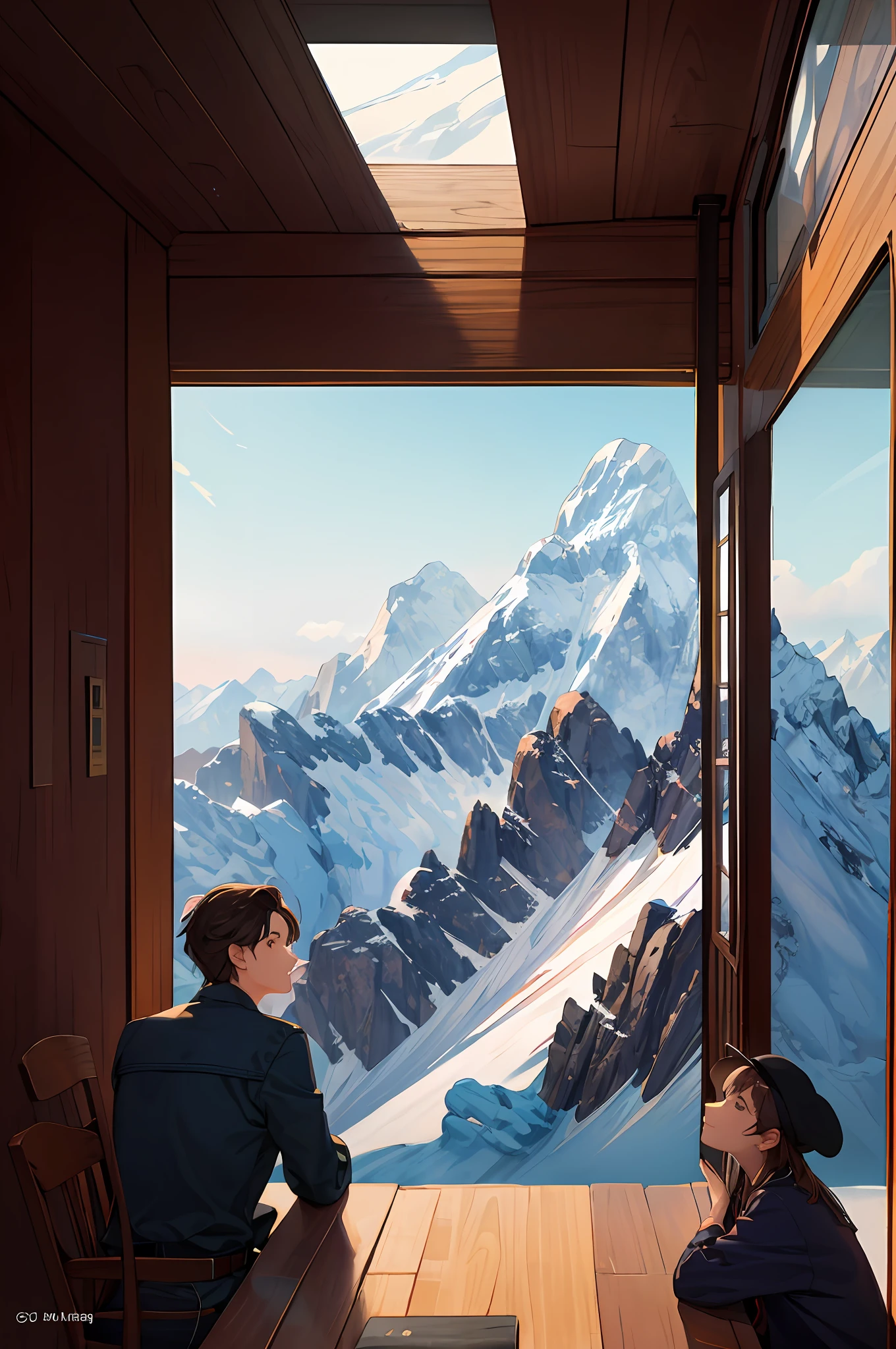 above the mountains