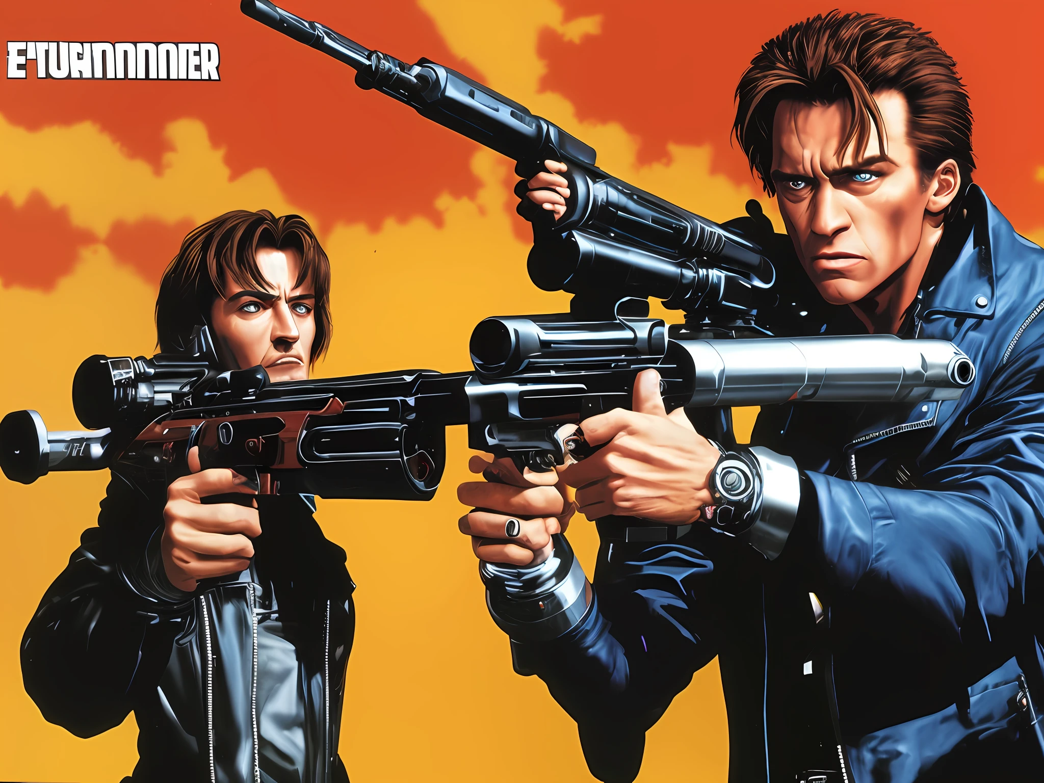 Terminator T800 shotgun Raise the gun