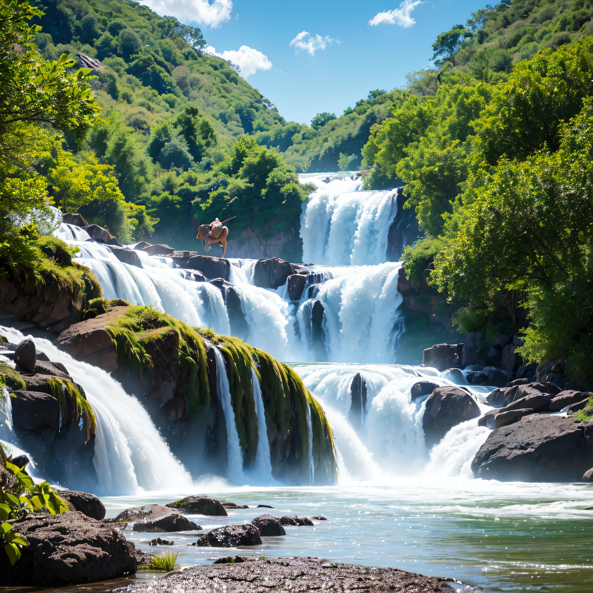 (Big waterfalls) butterflies, unicorn, fantasy, mermaids, forest, cliffs, wildflowers, fairies, hotsprings, Cinematic RAW photo, hyper real photo, ultrarealistic, 8k uhd, dslr, soft lighting, high quality, film grain, Fujifilm XT3, photographed on a Kodak Retina II Sanyo Xacti VPC-CA6, 50mm lens, Wide Angle, Sunrays shine upon it, HDR, hyper-realistic, colorgraded, volumetric lighting, [volumetric fog, moist], shallow depth of field, reflections, photo, deep water floating sparkling splashing rainbows, waves, flowing, glistening, iridescent, rainbow, glimmering, flowers, foam, wet, dripping, splashing, crystal jewels, treasure, steam, water, (masterpiece) (best quality) (detailed) (8k) (HDR) (wallpaper) (cinematic lighting) (sharp focus) (intricate) --auto