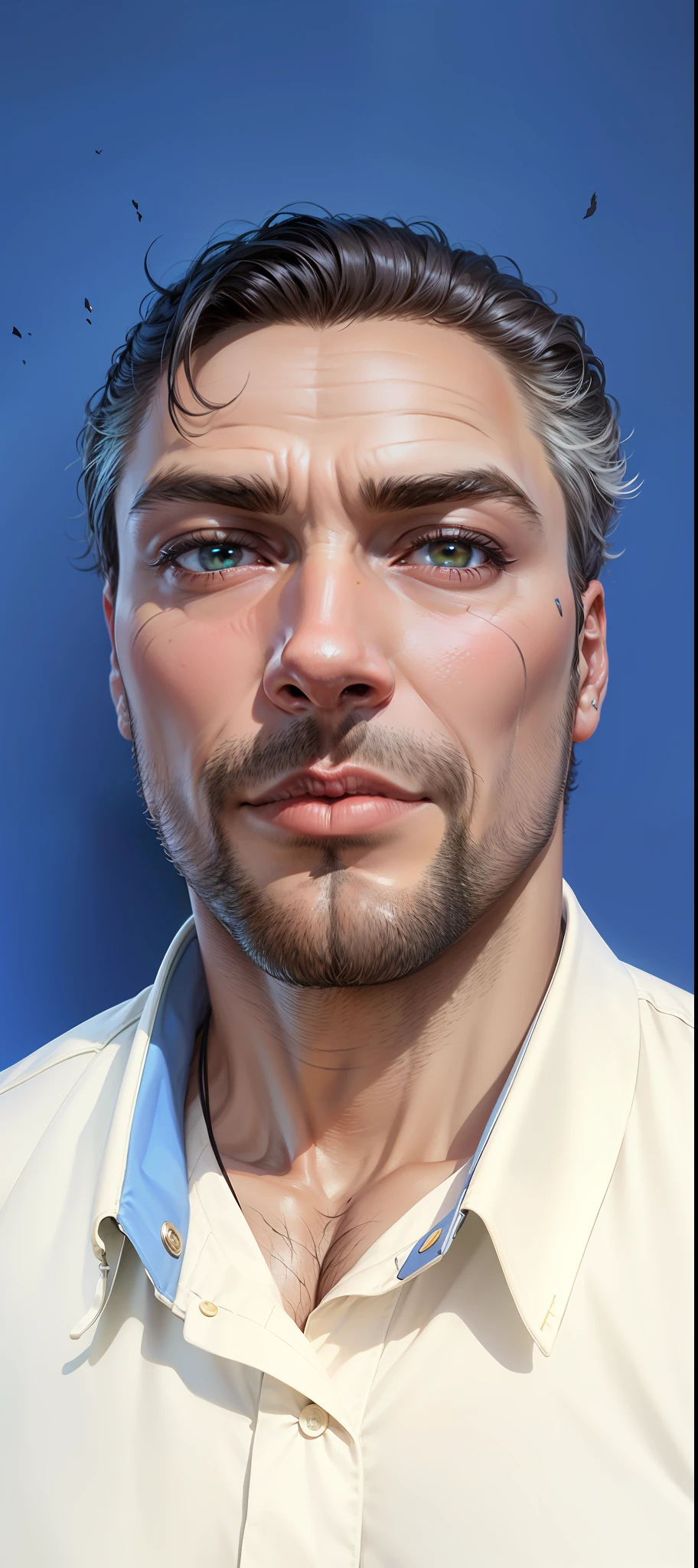 Um homem ciber, with a background of a futuristic city, Cyberpunk.