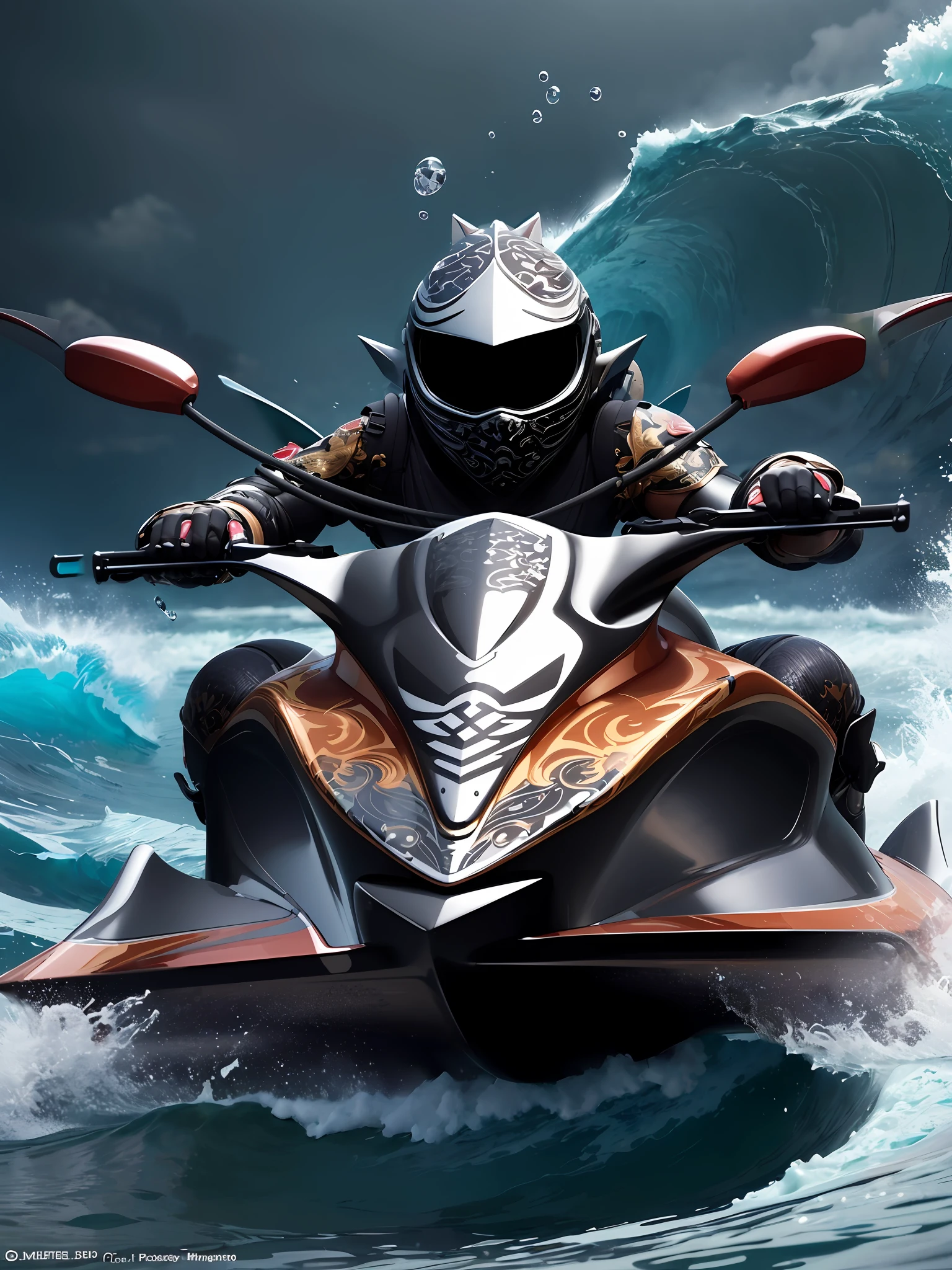 Powerful waves、Big waves、Approaching waves、Crystal clear sea、crystal clear ocean、Too beautiful sea、Powerful splashes、Powerful splashes、Powerful like a movie、Movie action scenes、Splashes of water flying at the camera、masterpiece、超A high resolution、ultra-quality、8K、Powerful feeling、A beautiful sea that is too transparent、