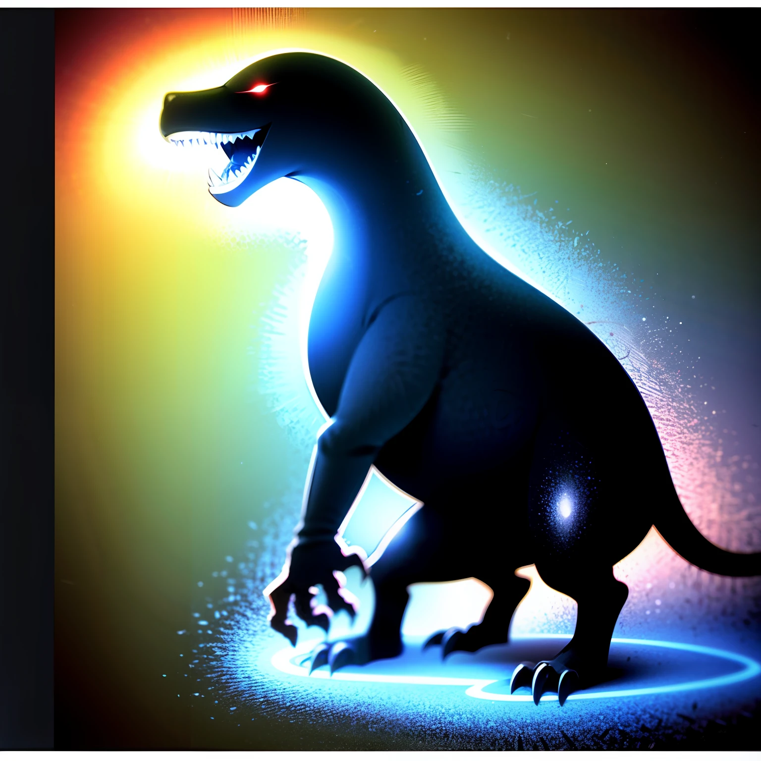 Blue Electric Tyrannosaurus rex