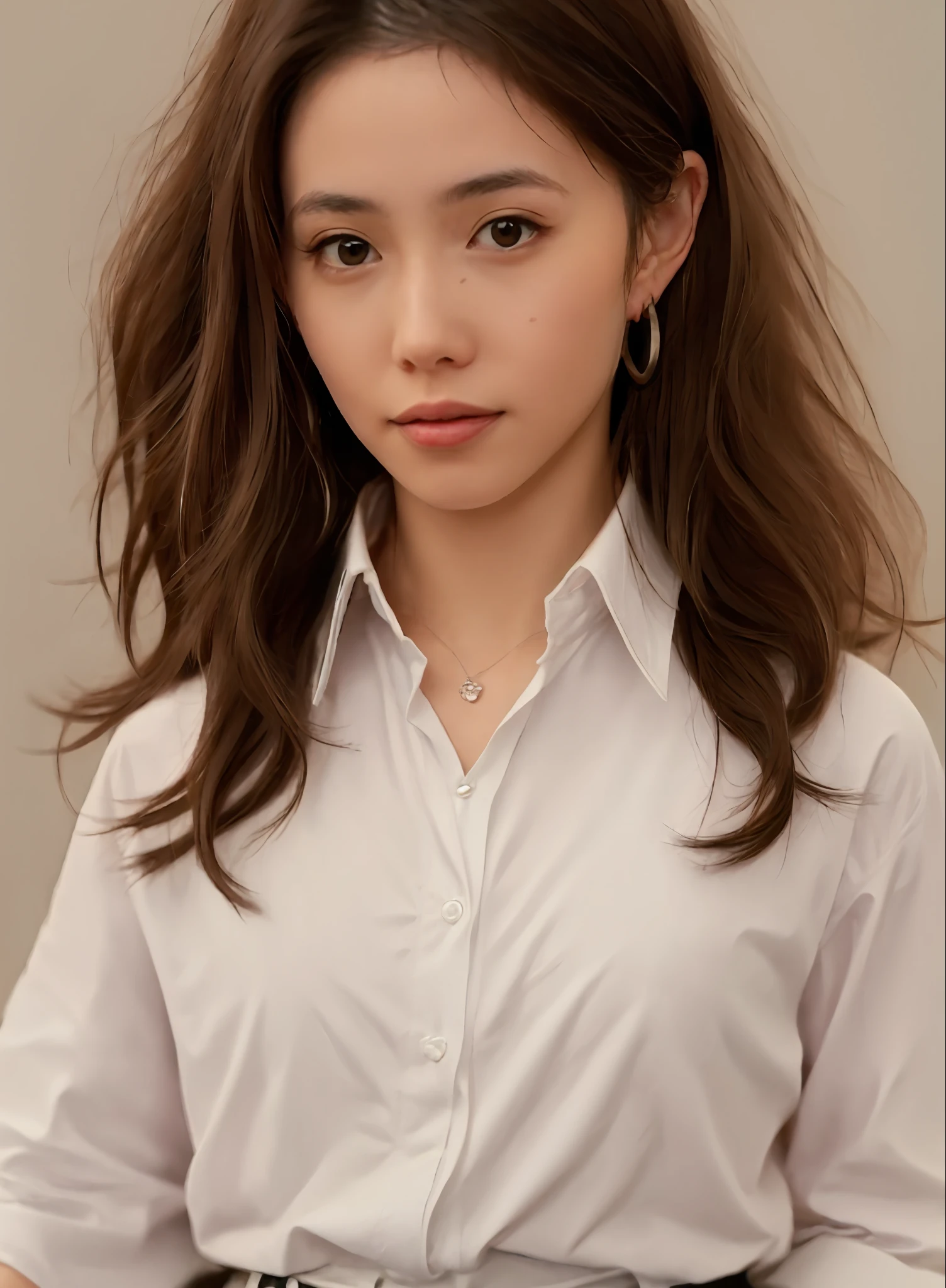 {{1girl, solo,cute,skinny,Sukumizu:1.3}},earrings,long hair, portrait, realistic, looking at viewer,, dress, lips,,(best quality, masterpiece:1.2),(realistic, photo-realistic:1.37), professional lighting, photon mapping,