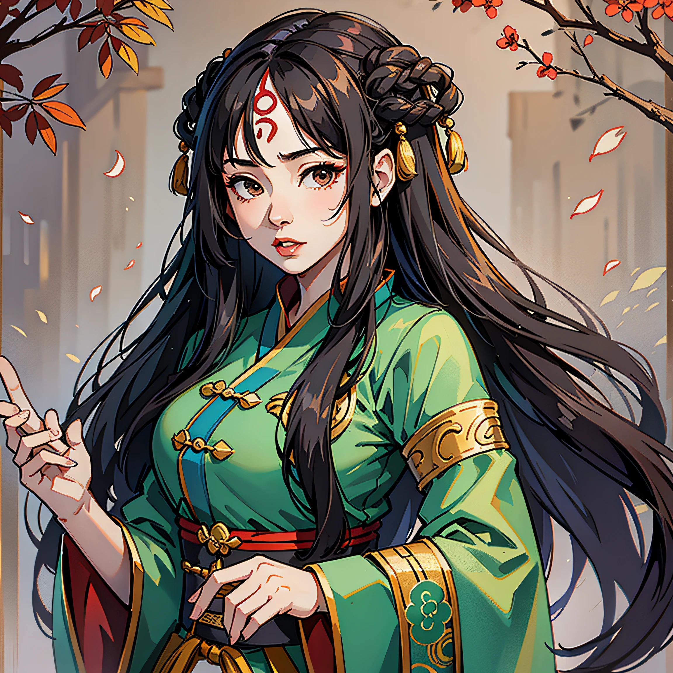 Jingfang holds the I Ching,Mysterious and calm,Profound wisdom,Han dynasty clothing,Show your upper body,Middle-aged image --auto