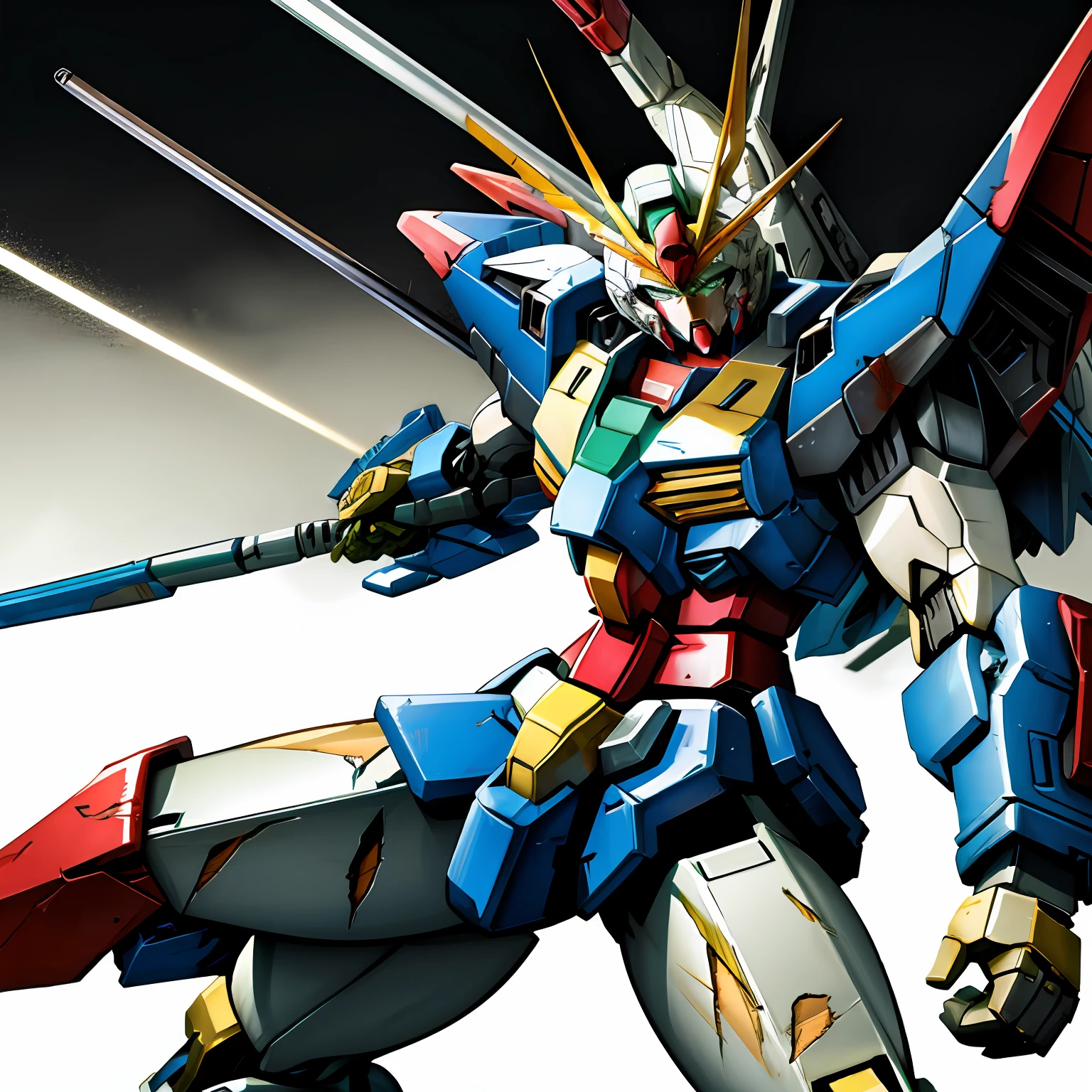 Battle-damaged Strike Freedom Gundam