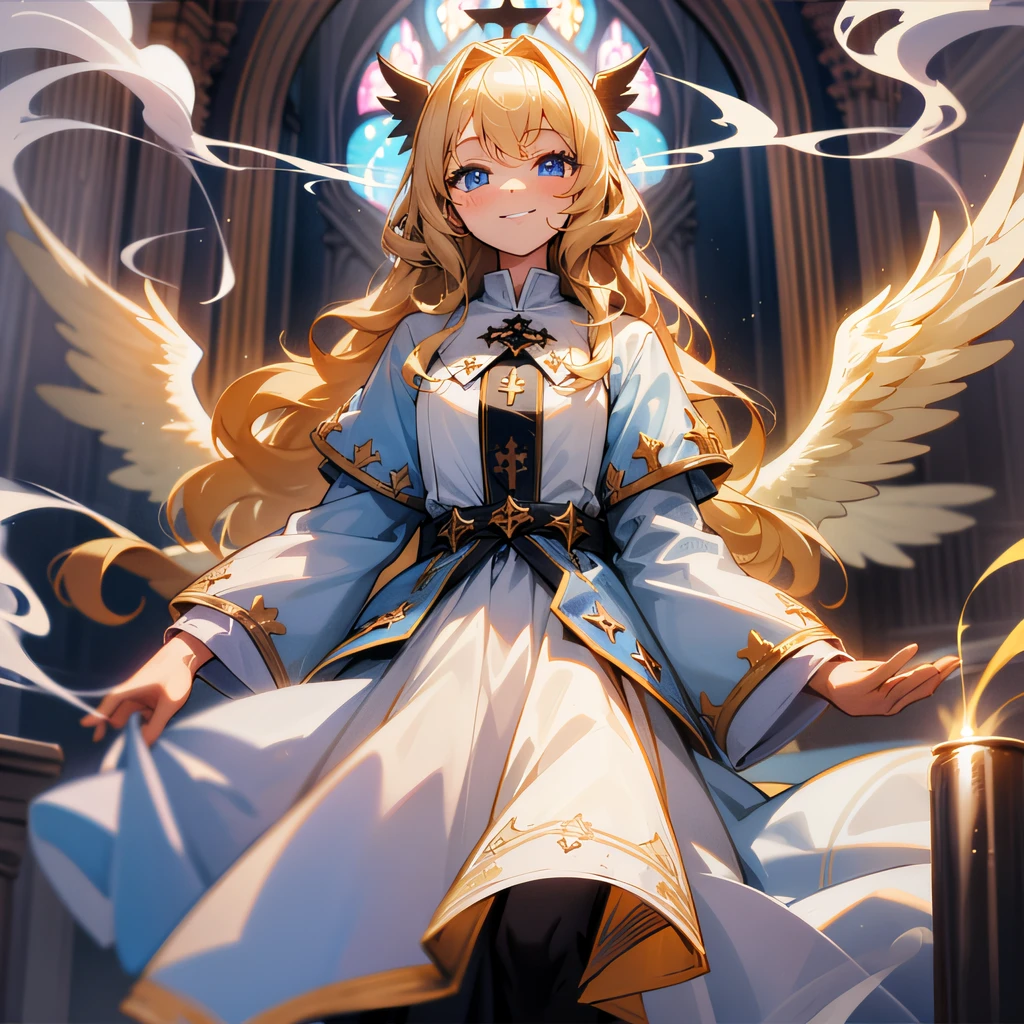 Blonde hair,Long hair with shawl and double long braids,anime illustrated,high qulity,JK sailor suit,Two-dimensional,Novel illustration,White suspender stockings,,Beast-eared maiden,A princess,Stand upright,Full body photo