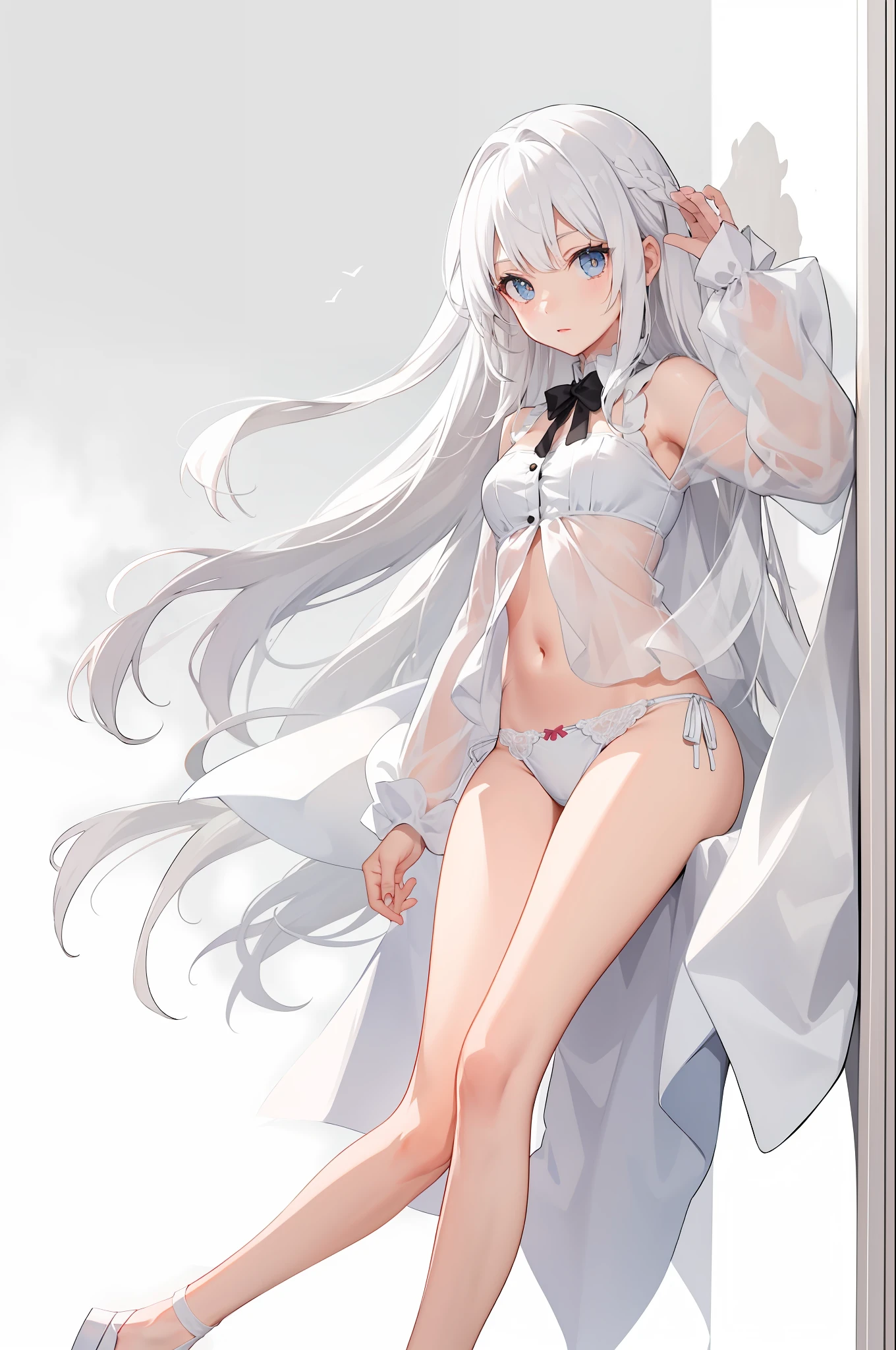 , (white), white hair,