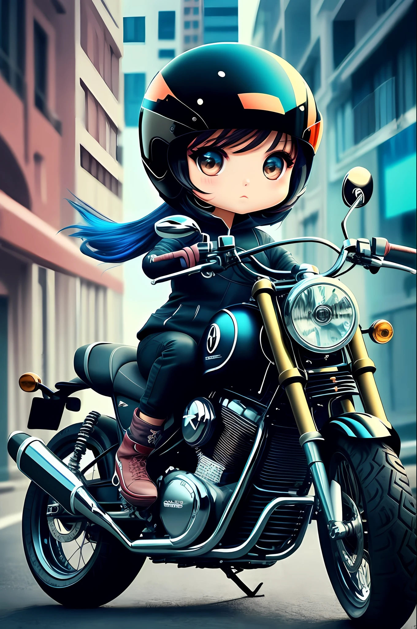 motocicleta, flor, personagem Negra, cabelo encaracolado , chibi, real, arte, blast,
yang08k, fotografia, bonito, colorido, realista,
obras-primas, qualidade superior, melhor qualidade, arte oficial, beautiful and aesthetic,