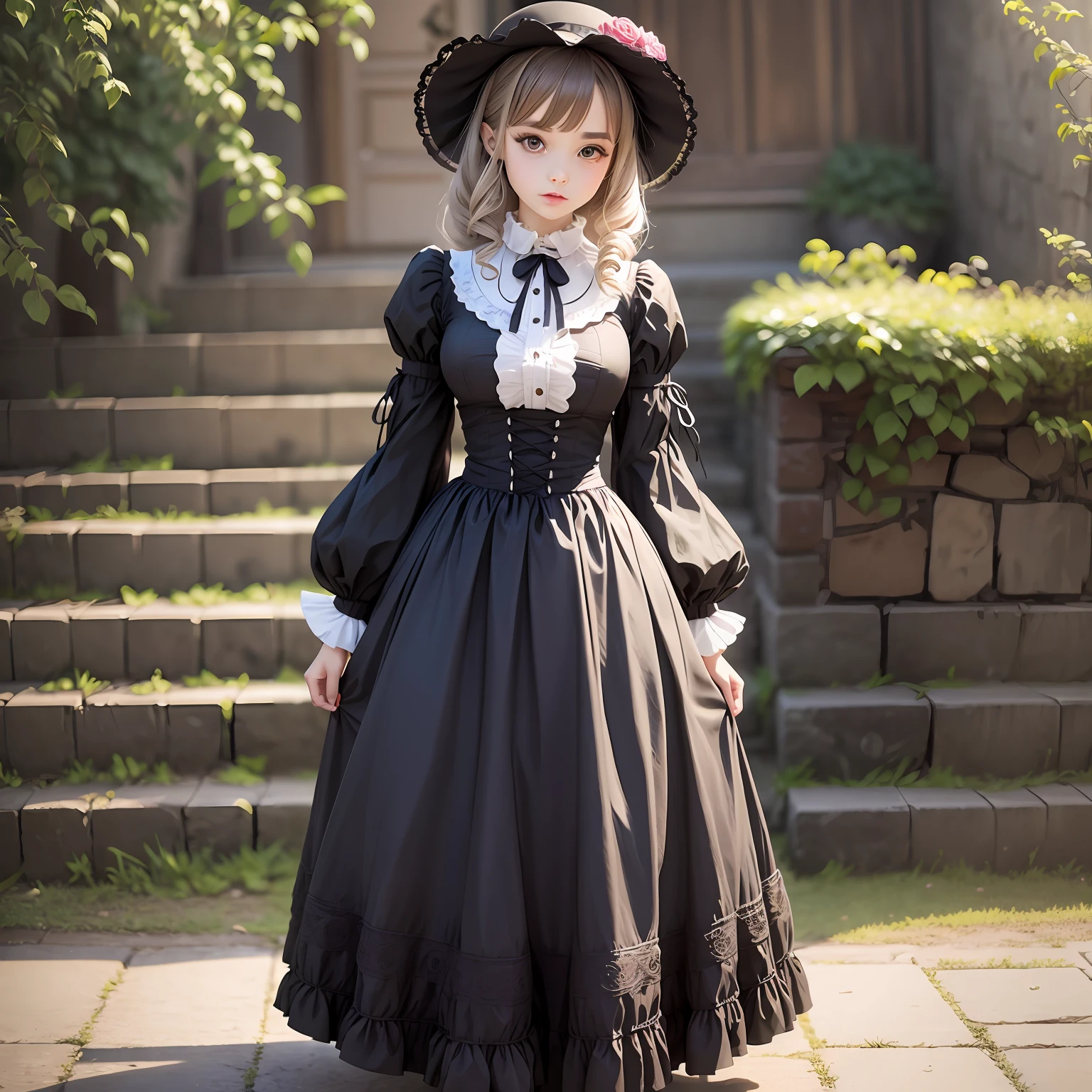 I want to get one，Two-dimensional style，whaite hair，dignified，Pictures of Lolita's costume --auto