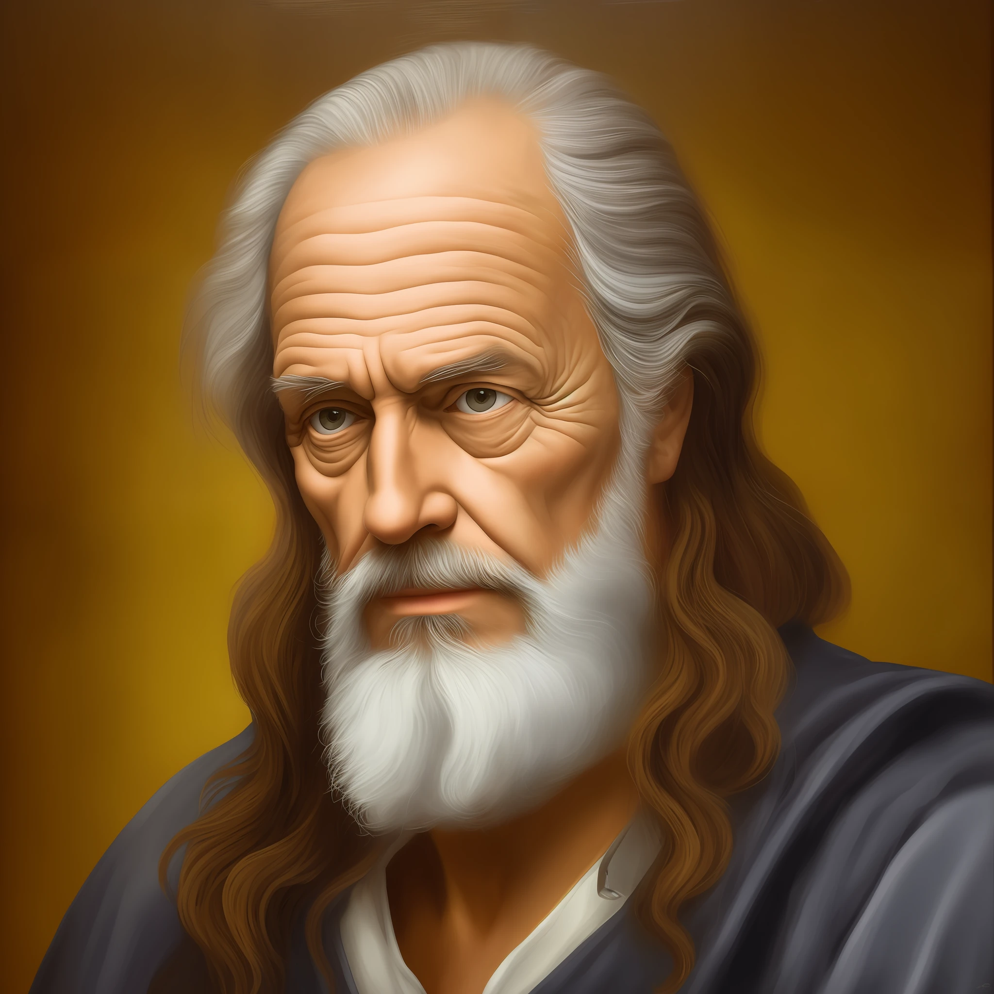 pintura de um homem com cabelos longos e barba com barba branca, Retrato pintado de Odin acidentado, Retrato pintado de Zeus acidentado, Nicodemos, Retrato Zeus, retrato do homem velho, Mito grego pintura digital, Retrato de Zeus acidentado, Retrato de Merlin, Wise old man, by Hristofor Žefarović, Retrato de Gandalf
