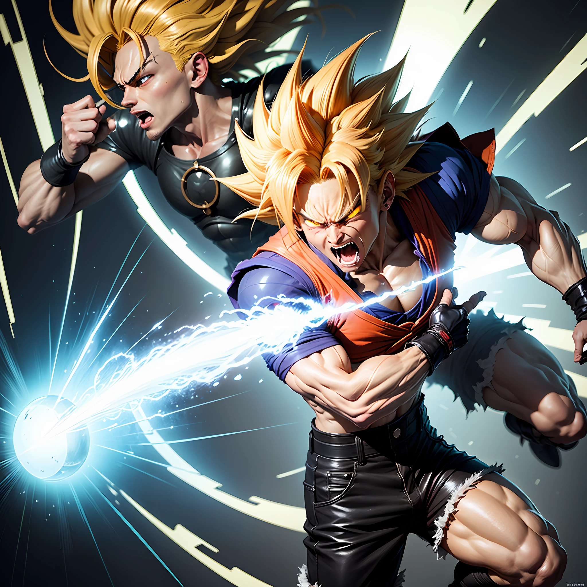 BLack Goku super sayajin 2 vs Cell --auto