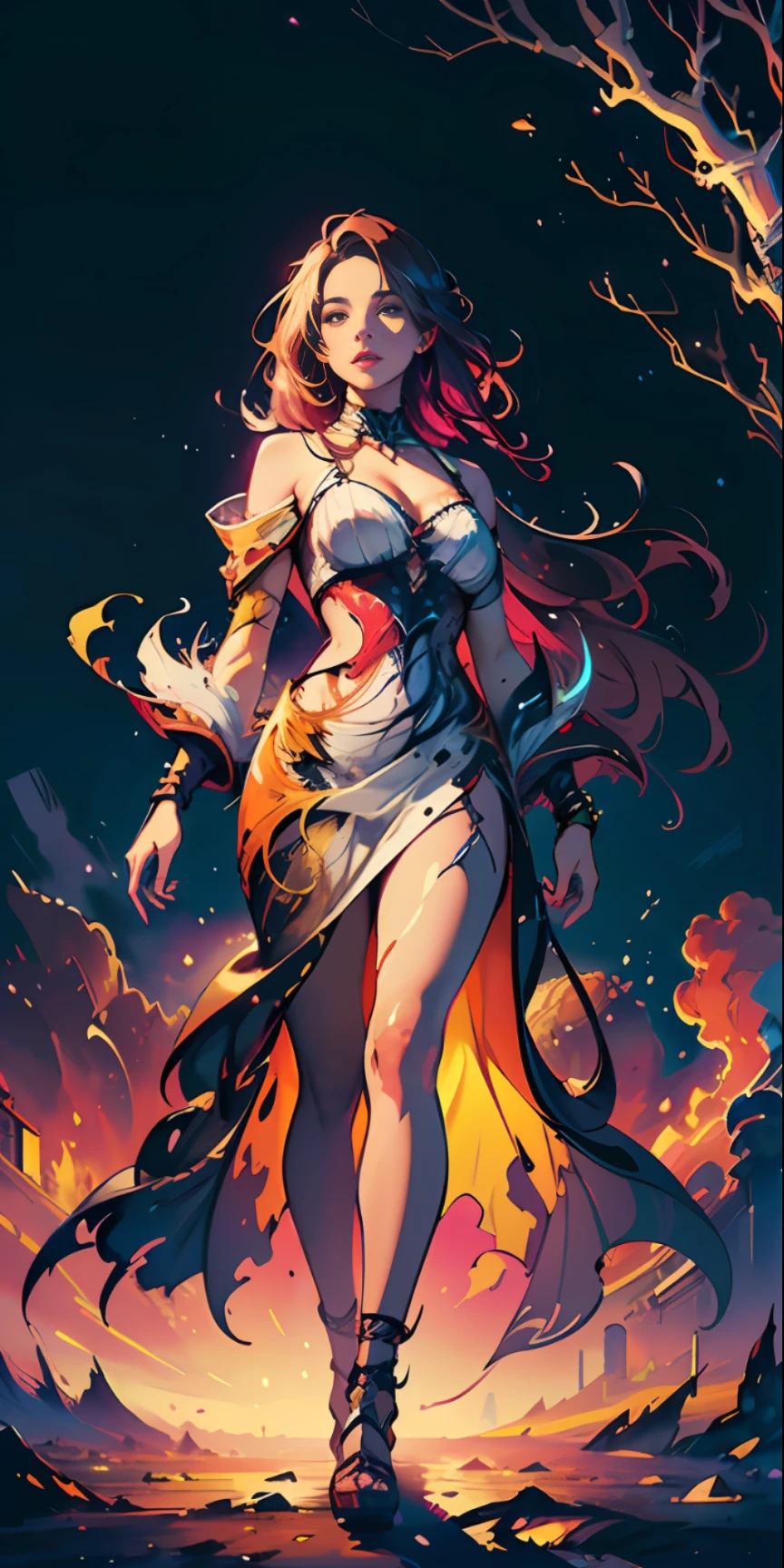 a gorgeous Anna de Armas standing on sand wind in the hair, full length body shot,(((ultra warm bright pastel colors))), orange pink white colors, sharp focus, lut, ultra insane high resolution intricate textures, texture indentation, (((((Charlie Bowater, art by Alena Aenami, art by Albert Bierstadt, art by Carne Griffiths))))), luminism, light placement art, octane render, ultra intricately detailed, ultra maximalism, romanticism, perfection,