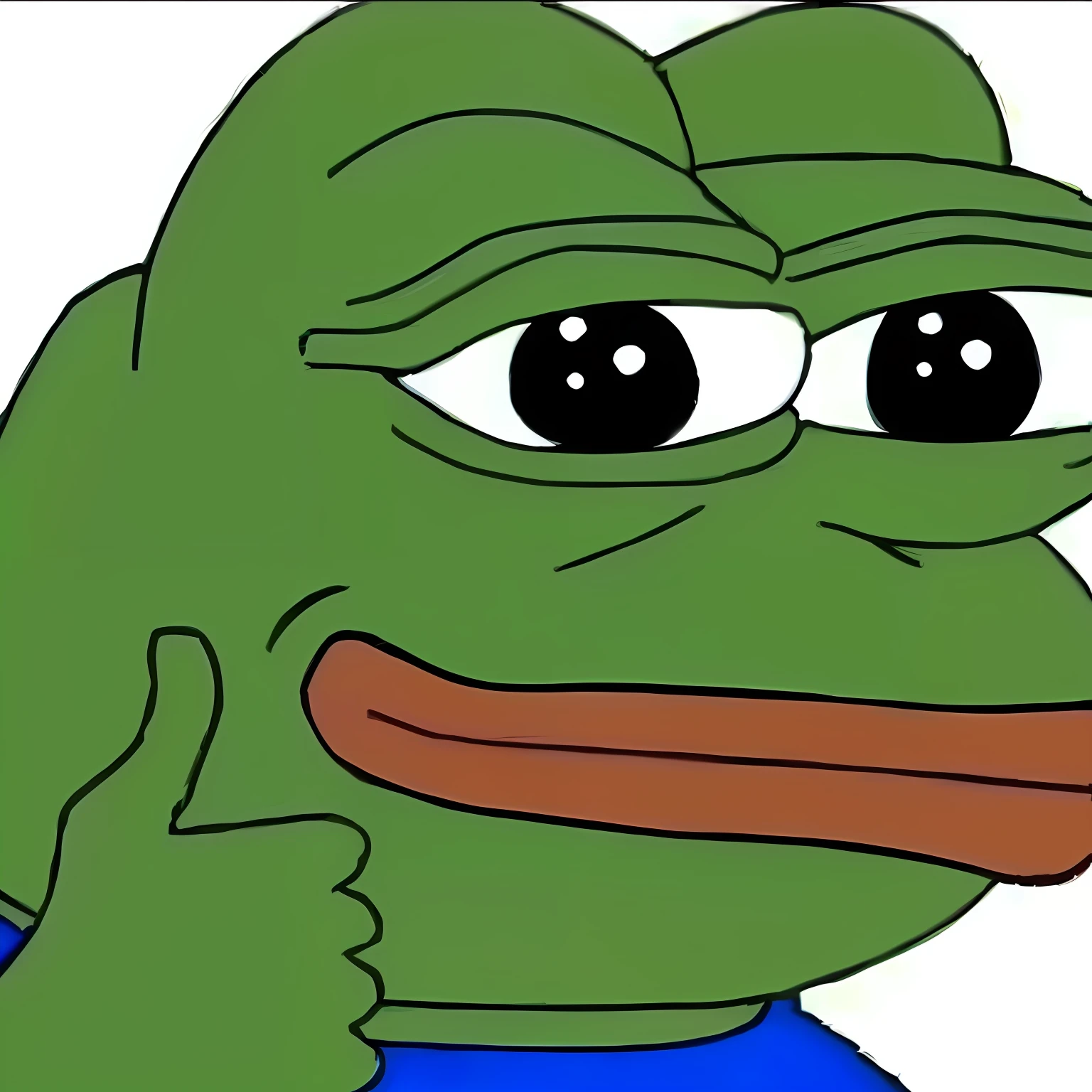 pep the frog with a blue shirt and a blue shirt, Pepe the Frog, super rich happy pepe, PEPE FROG, 4 chan pepe, 🚀🚀🚀, dank meme, 😃😀😄☺🙃😉😗, portrait of pepe the frog, poggers, I mean, average redditor, identical, Red Dieter meme, kermit the frog as thanos, pepe, mememe --auto