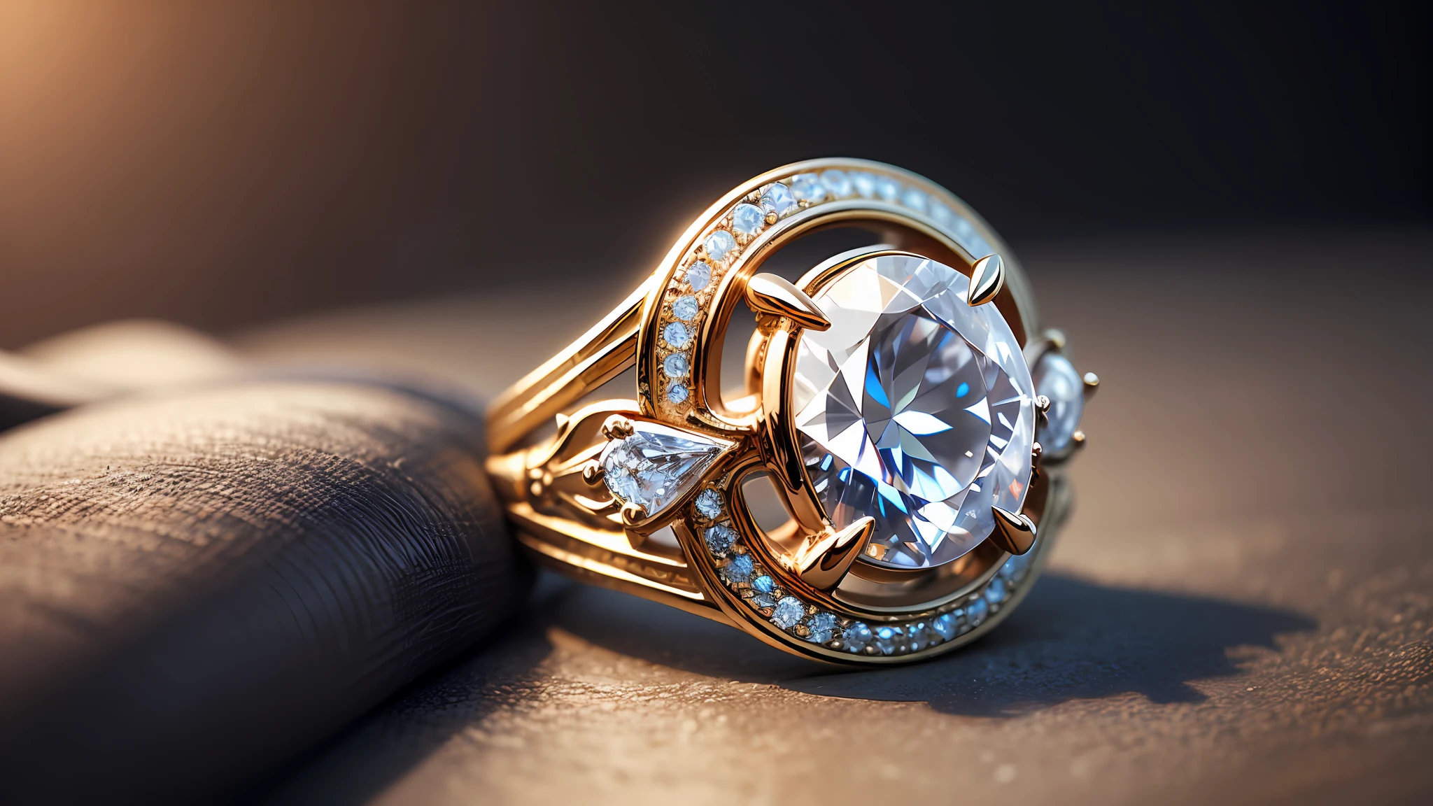 8k ultra realistic ,in a royal diamond ring , a royal diamond ring