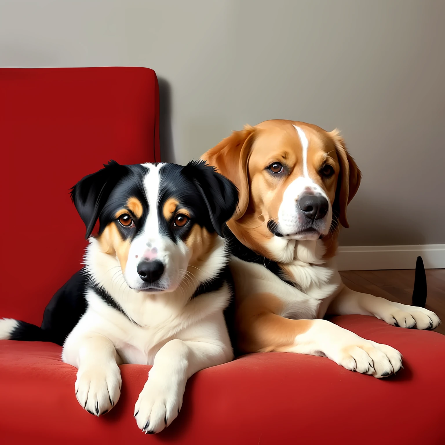 Dog lying on sofa