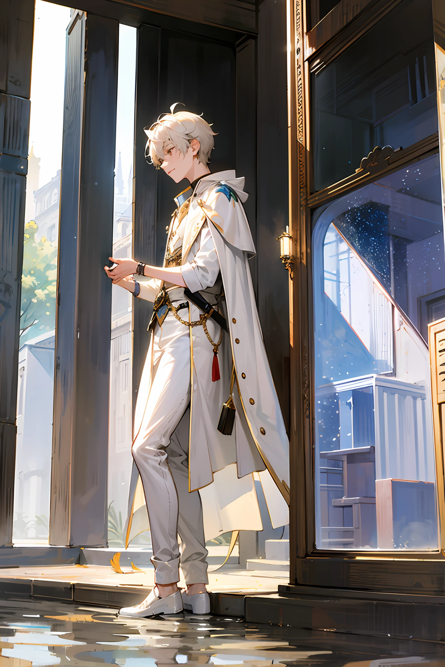 rays of moonlight,bacchus,shoun,Poetic,white coats,brunette color hair,,long sword,Thin