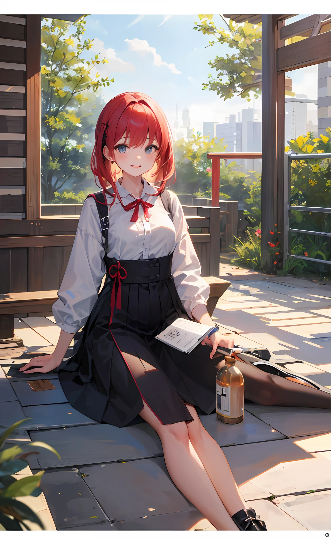 ((Best Picture Quality, 8k, tmasterpiece:1.3)), 1girl, Beautiful woman with slender abs:1.3, shift dresses:1.1, Ultra-fine face, A detailed eye, 二重まぶた,ssmile,woman samurai,high heelshuge