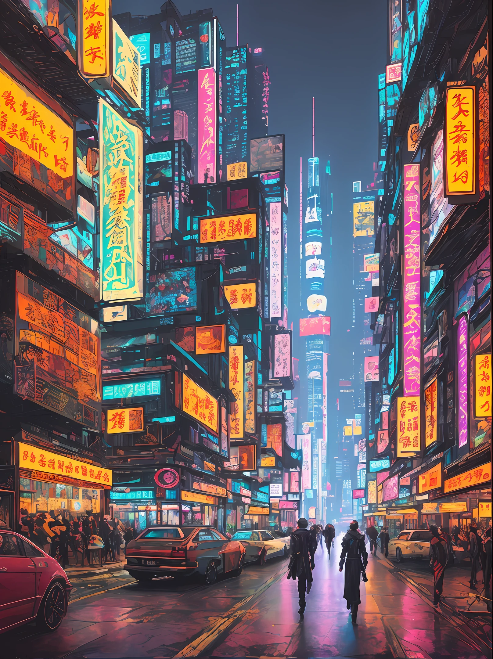 Cyberpunk beauty with chinoiserie elements