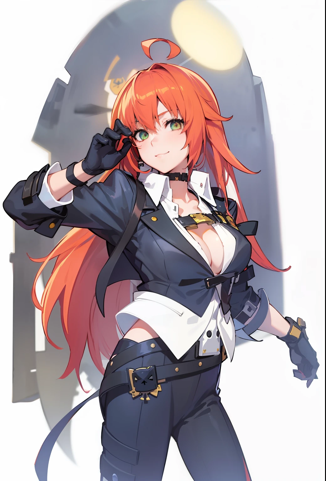 a close up of a person with a cat tail and a shirt, rias gremory, Marin Kitagawa fanart, anya from spy x family, seductive anime girls, female anime character, From Arknights, made with anime painter studio, anime moe art style, she has red hair, guilty gear art style, twintails white_mitts, anime figure