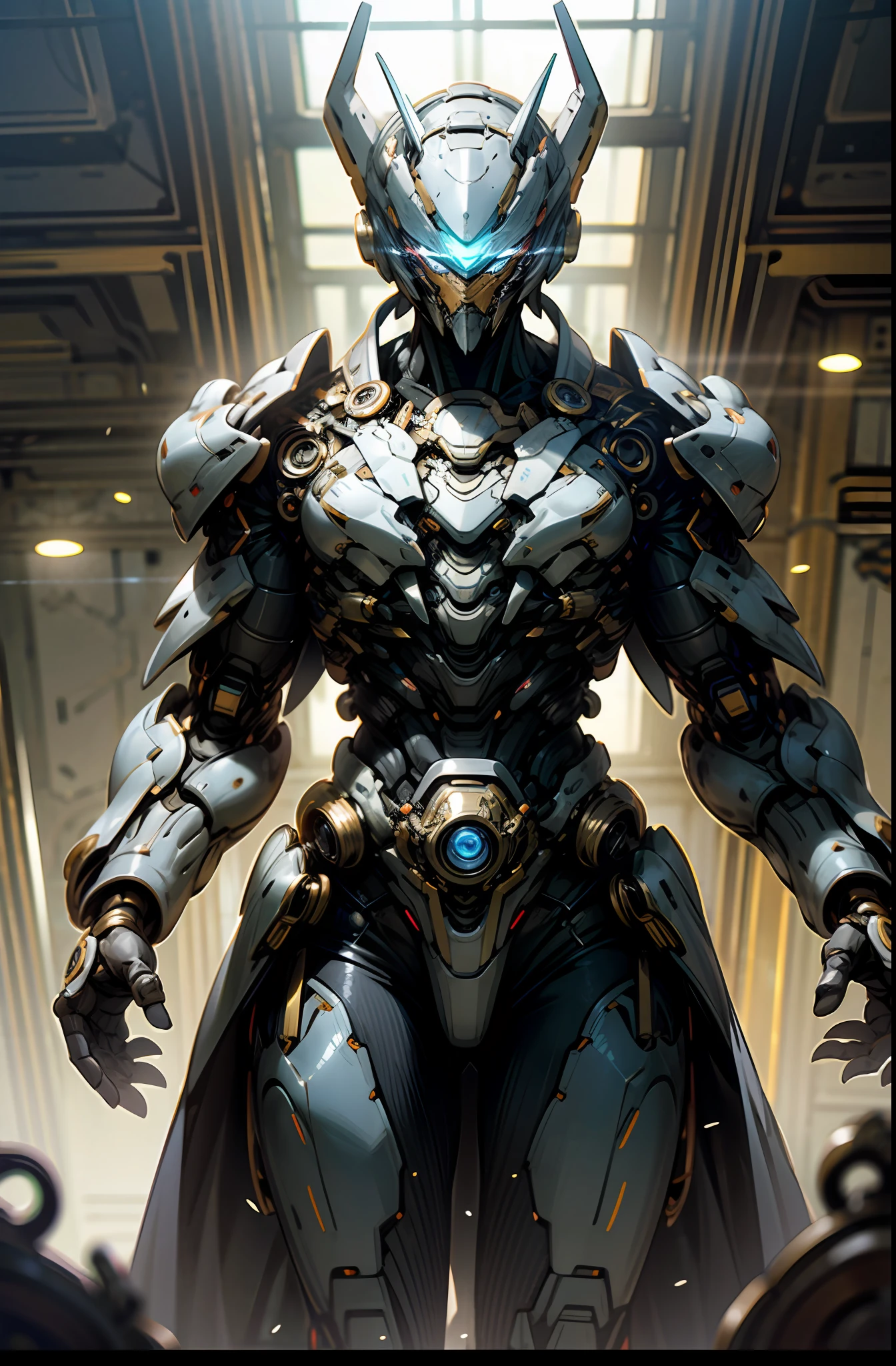 Vingadores  , wearing a worn mechanical suit, intrincado, (steel metal [enferrujado]), elegante, Foco claro , Filmado por Greg Rutkowski, soft-lighting, cores vibrantes, obra-prima, ((rua)), dinamic pose,