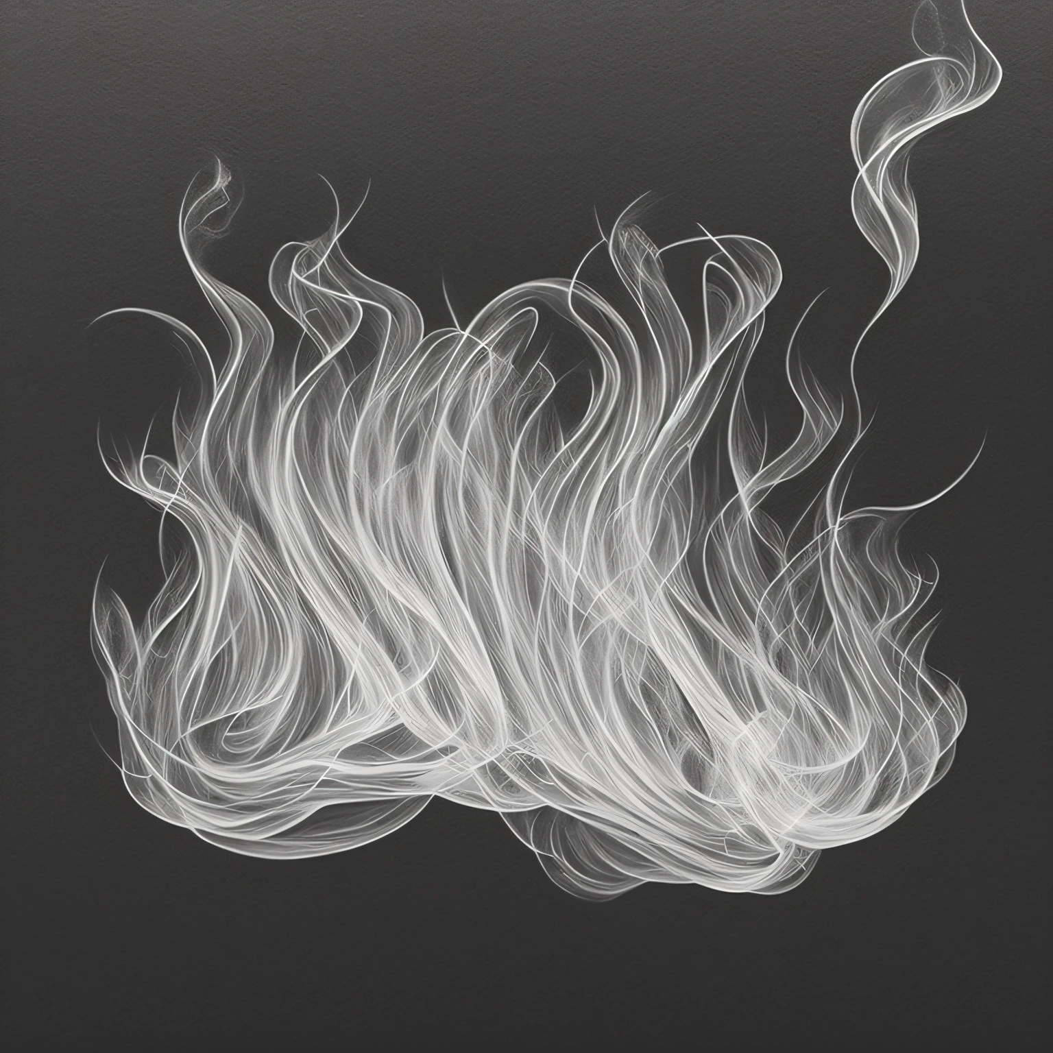 tiny charcoal smudges, smoke tendrils, Wisps of swirling smoke, charcoal smudges, Minimalist line drawing, curvilinear pencil marks, Incense, liquid smoke twisting, minimalistic drawing, Black gradient --auto