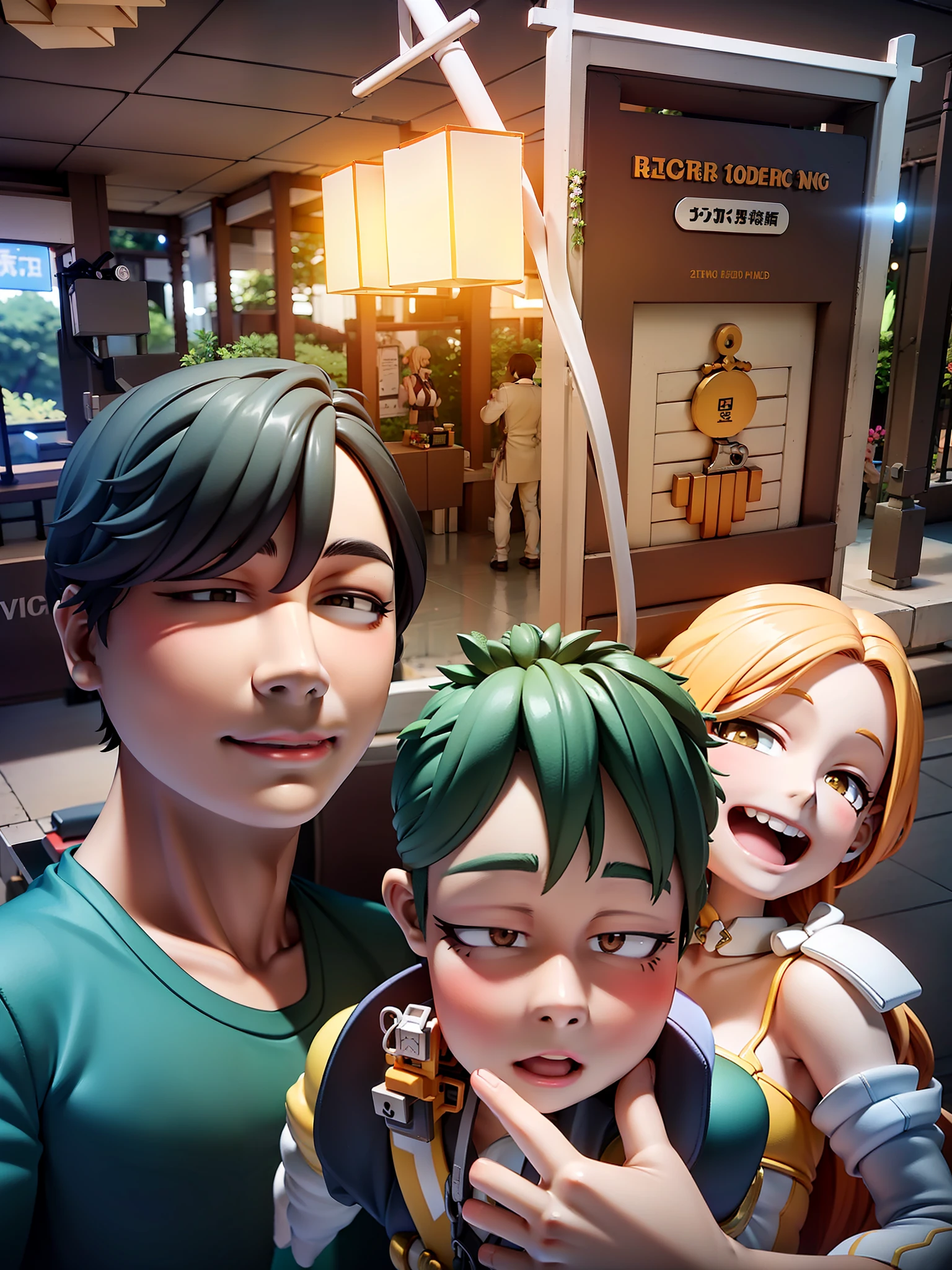 young(husband and wife:1.1)With(younge boy:0.9)before the(Scenic spots:1.2)self-shot,(Background with:1.1)Bright colors,(husband and wife:1.1)The costumes are exquisite,(younge boy:0.9)Innocent and adorable, (Runt:1.05)has cleavage(The tree:1.1)、(Flowers:1.2)and other natural landscapes,(Lighting effects:1.1)Soft and natural,(Lens effects:1.1)close up shoot,(Picture texture:1.1)HD Real,(Ambient:1.1)Warm and intimate。