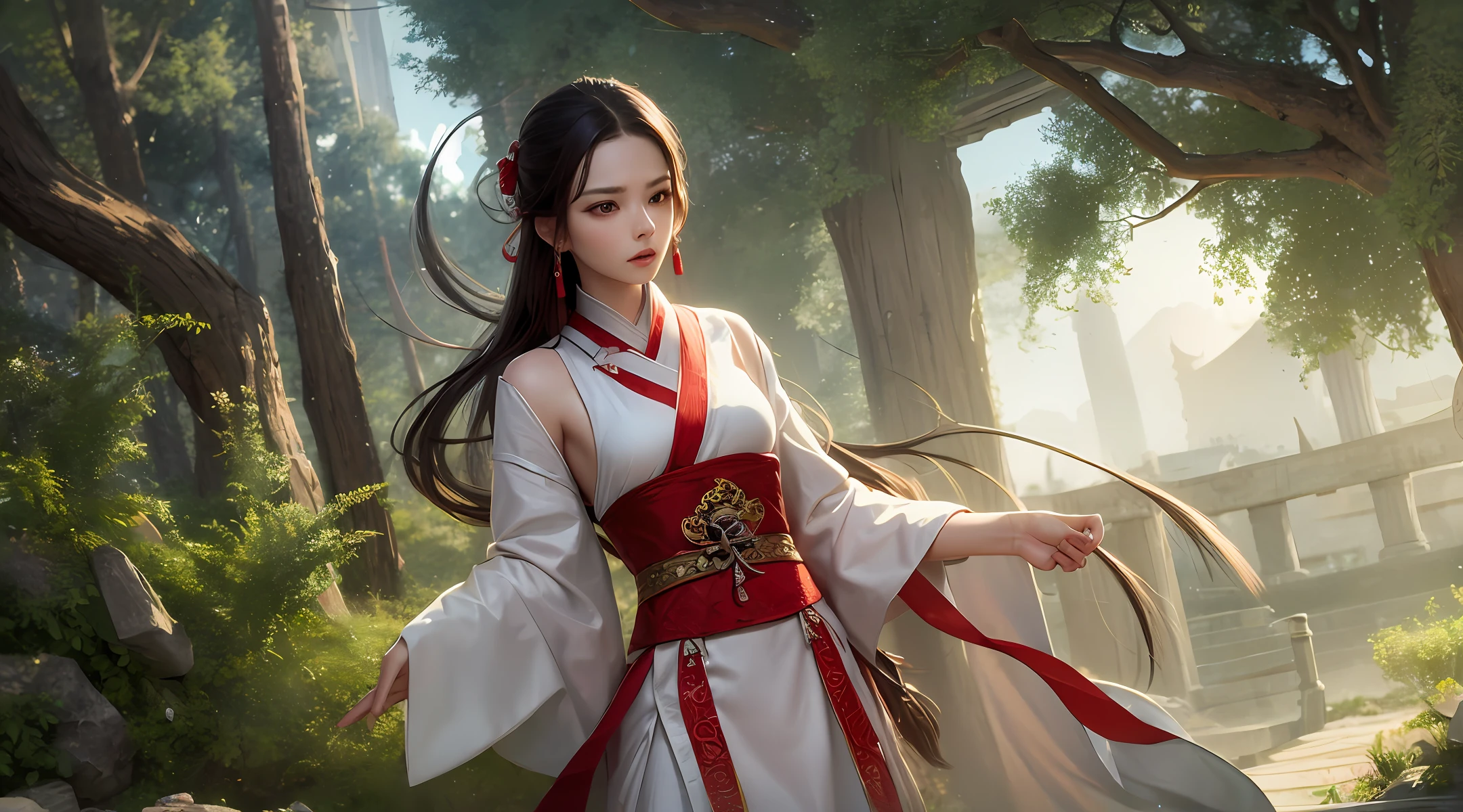 tmasterpiece,Best quality,wuxia 1girl,enchanting,Feminine is full of temptation