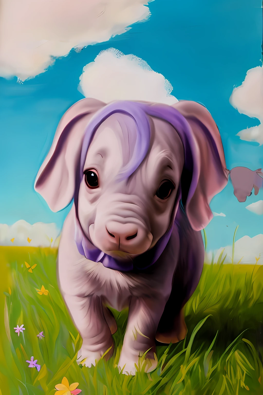 Purple cute wind dumbo