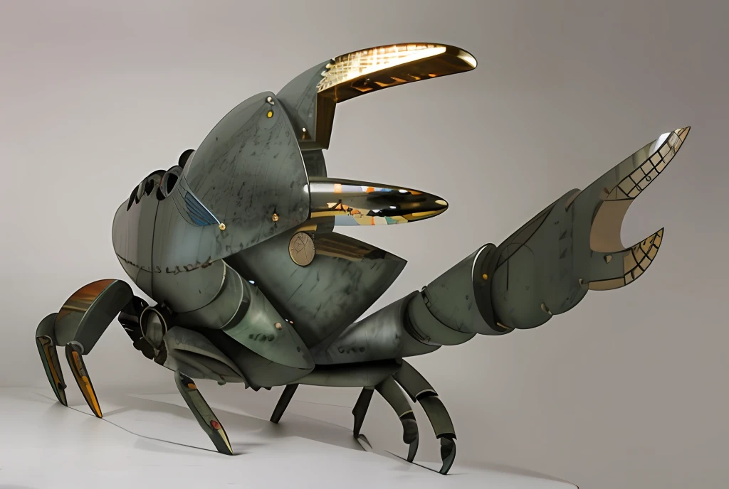in mecha style，Stained glass，abstract sculpture，Steel sculpture
