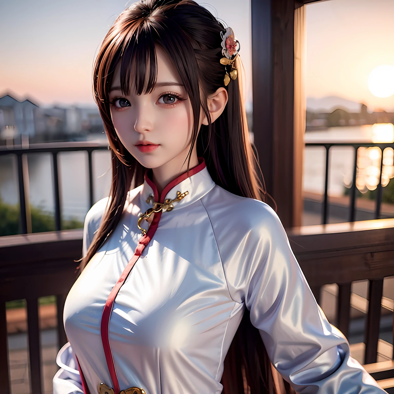 Cheongsam loli sunset realistic