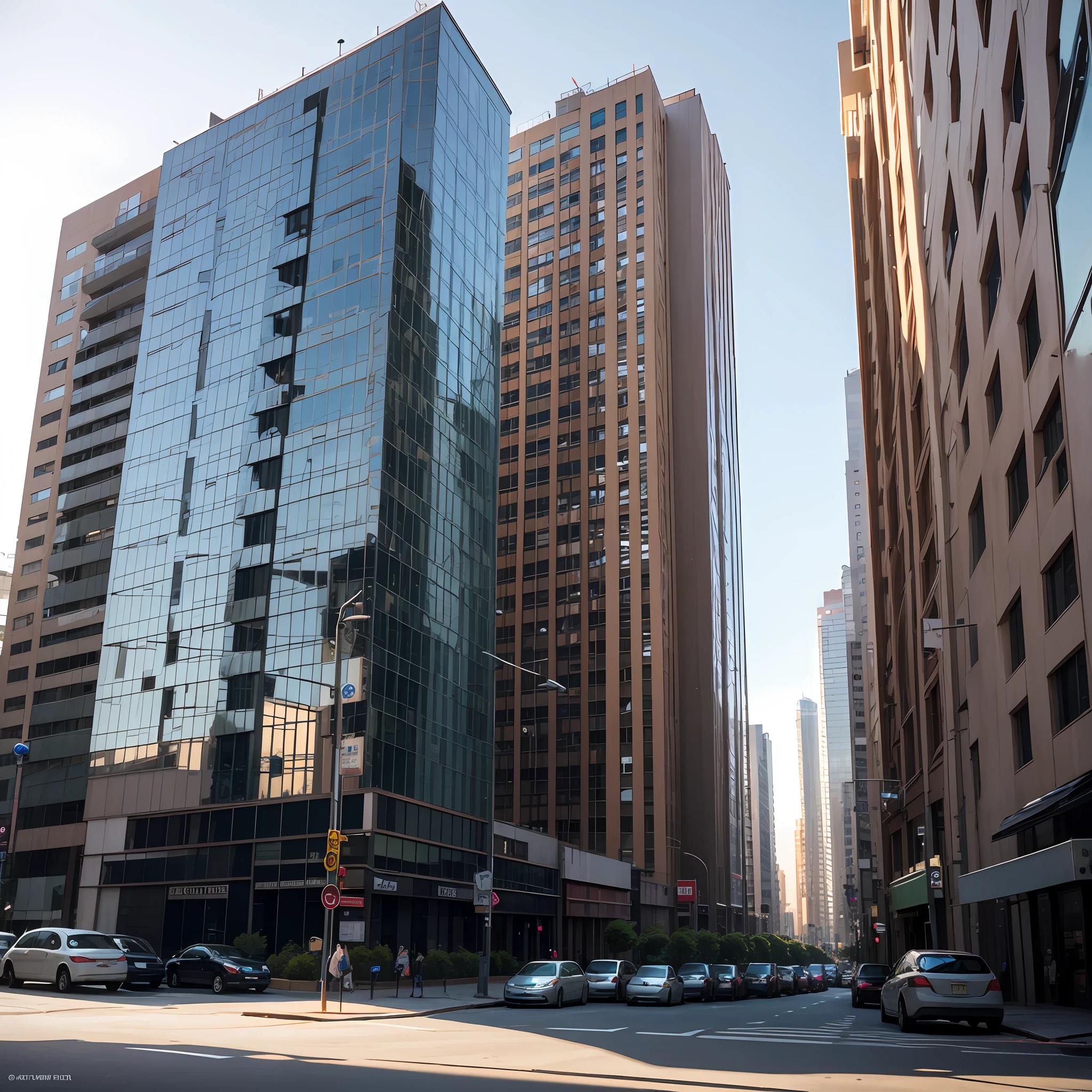 Modern beauty between high-rise buildings --auto