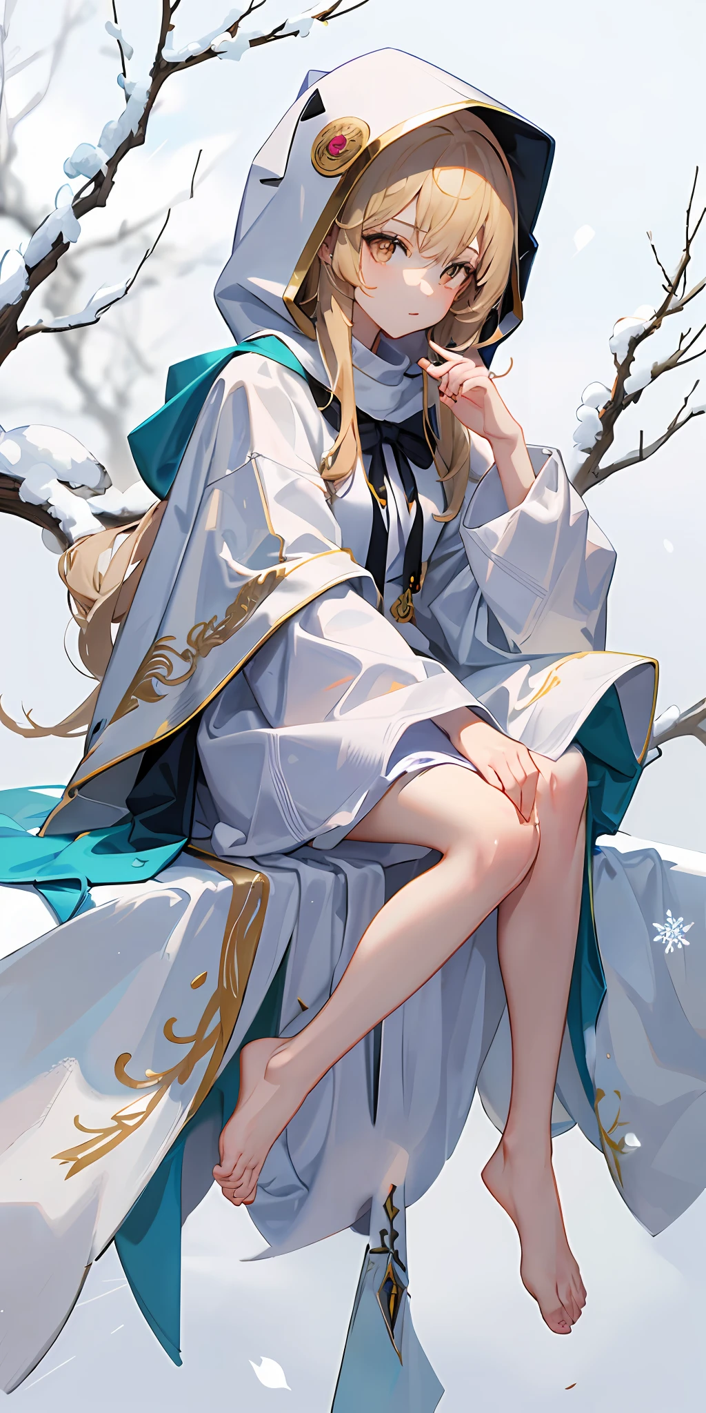 Snow-white skin,Barefoot
