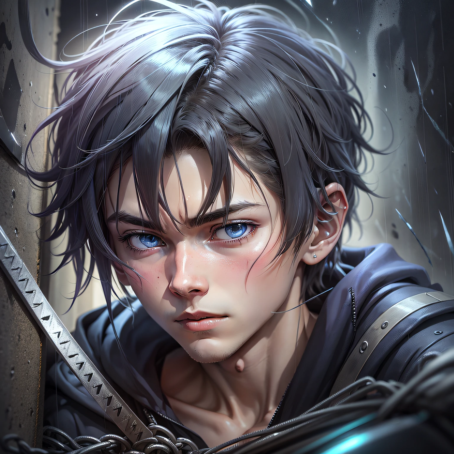 The boy about fiix years oldnd fair face,Cold handsomeness with clear angles,Slanted flying sword eyebrows,Dark and deep ice eyes,Cold and arrogant, lonely, but pompous,Isolated and independent, it exudes an evil charm that defis heaven and earth。 --auto