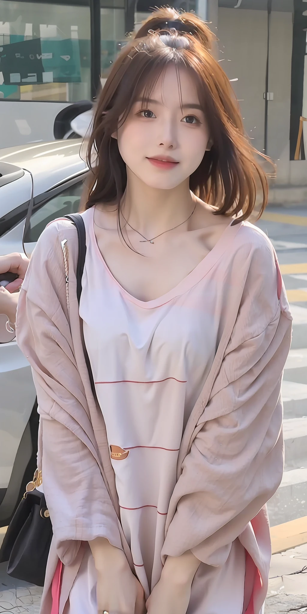 mix4, 20d, solo, long_hair, shirt, dress, high_heels, full_body, look_at_viewer, (8k, RAW photo, best quality, mastery:1.2), (realistic, photo-realistic:1.37), professional lighting, photon mapping, light energy transfer, physically based rendering,