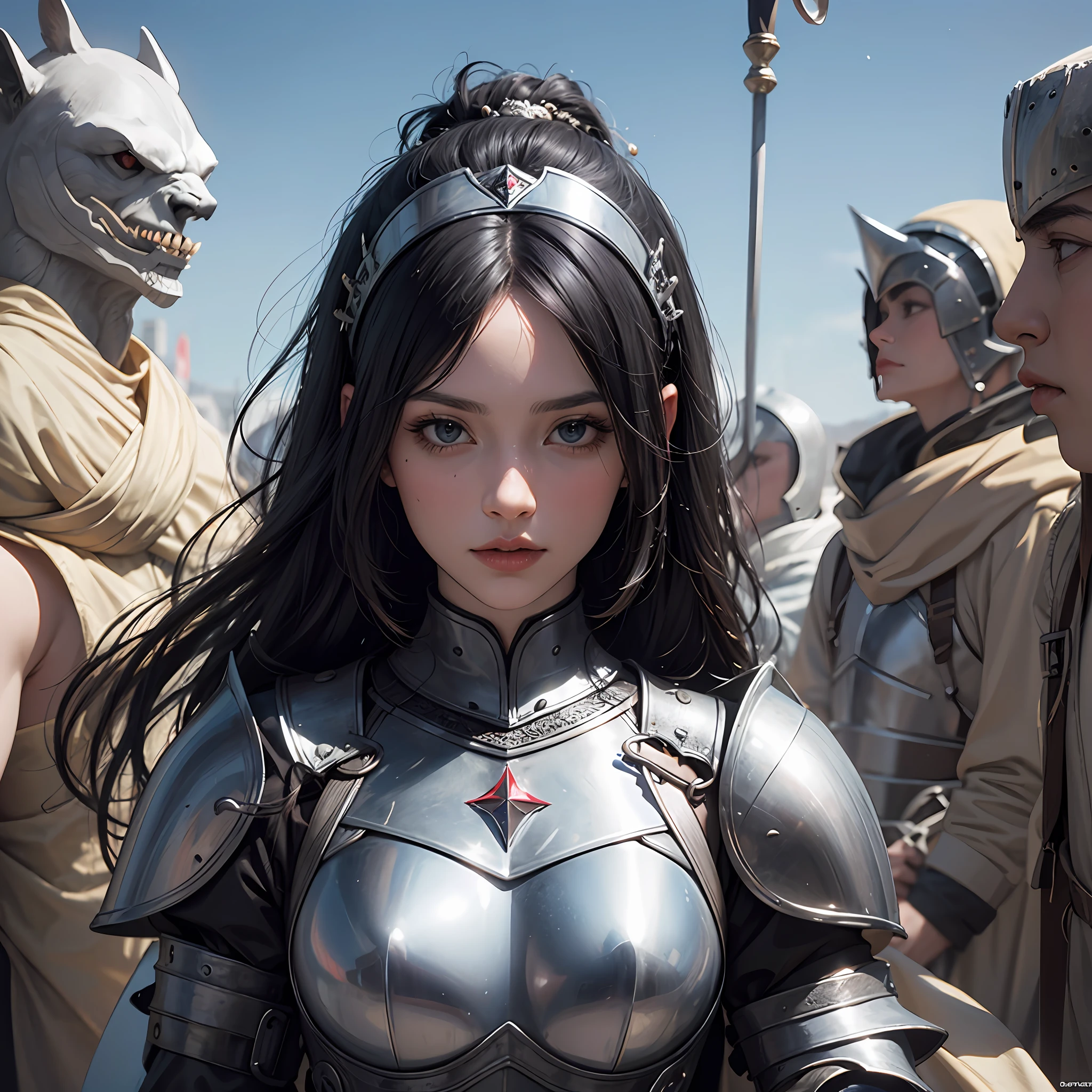 black hair, Surrealism, 8k,Lady Knight --auto