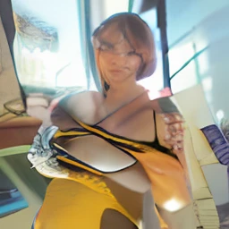((Top Quality, 8k, Masterpiece: 1.3)), Sharp Focus: 1.2, Perfect Body Shape: 1.4, Slender Abs: 1.2, (((Dark Brown Hair, Huge Breasts: 1.4)), Swimsuit, Urban Area: 1.2, Highly Detailed Face and Skin Texture, Detailed Eyes, Double Eyelids