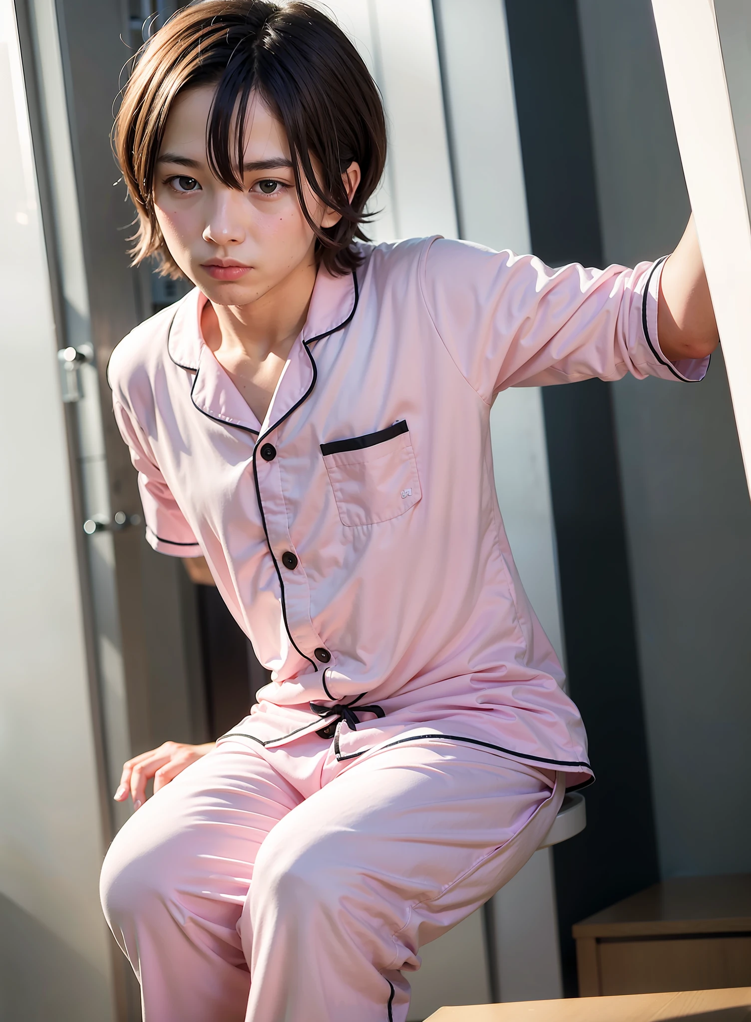 Angel Hiko in pajamas