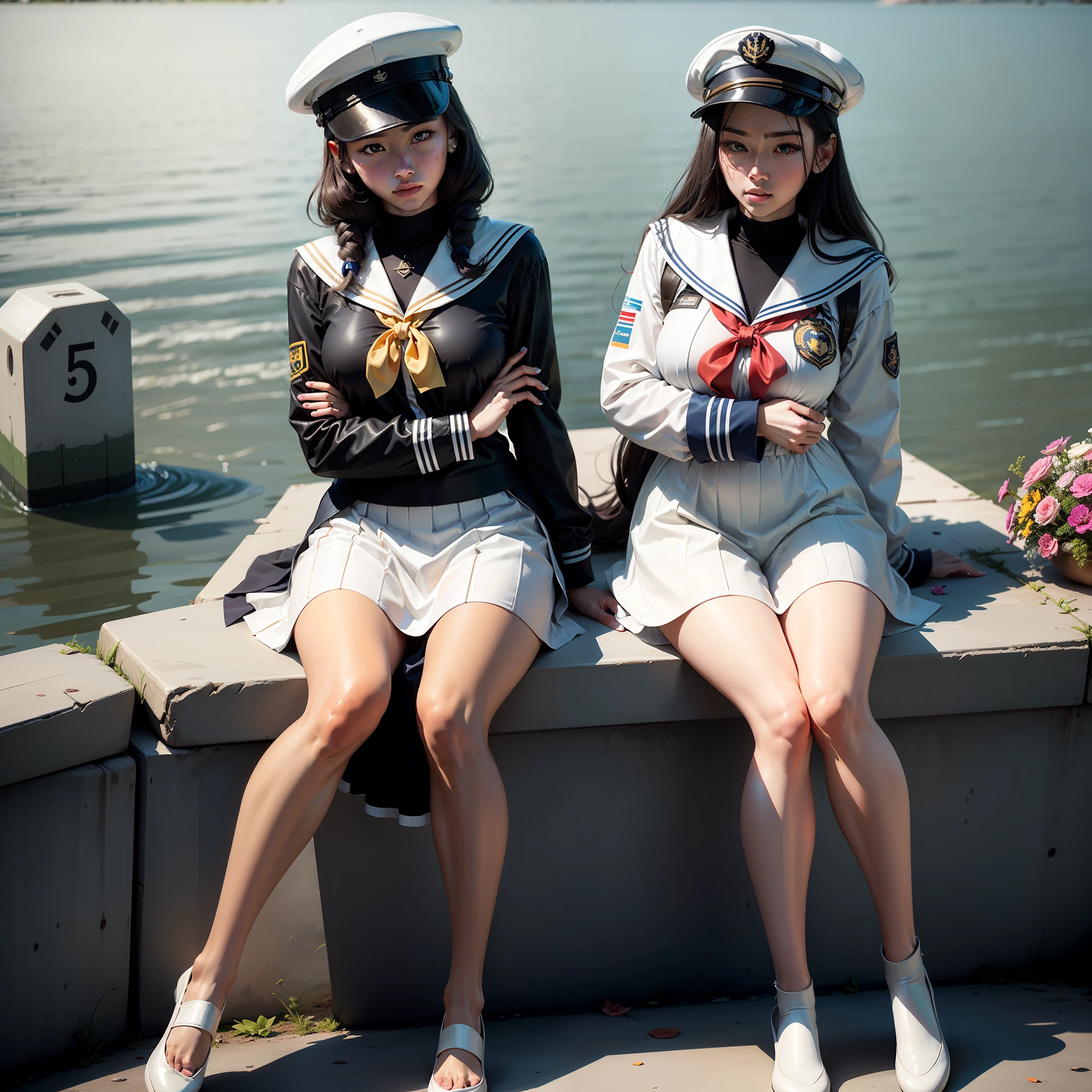 adolable,Sister flowers,a sailor suit,Stacked on top of each other,Double,Each has its own characteristics --auto