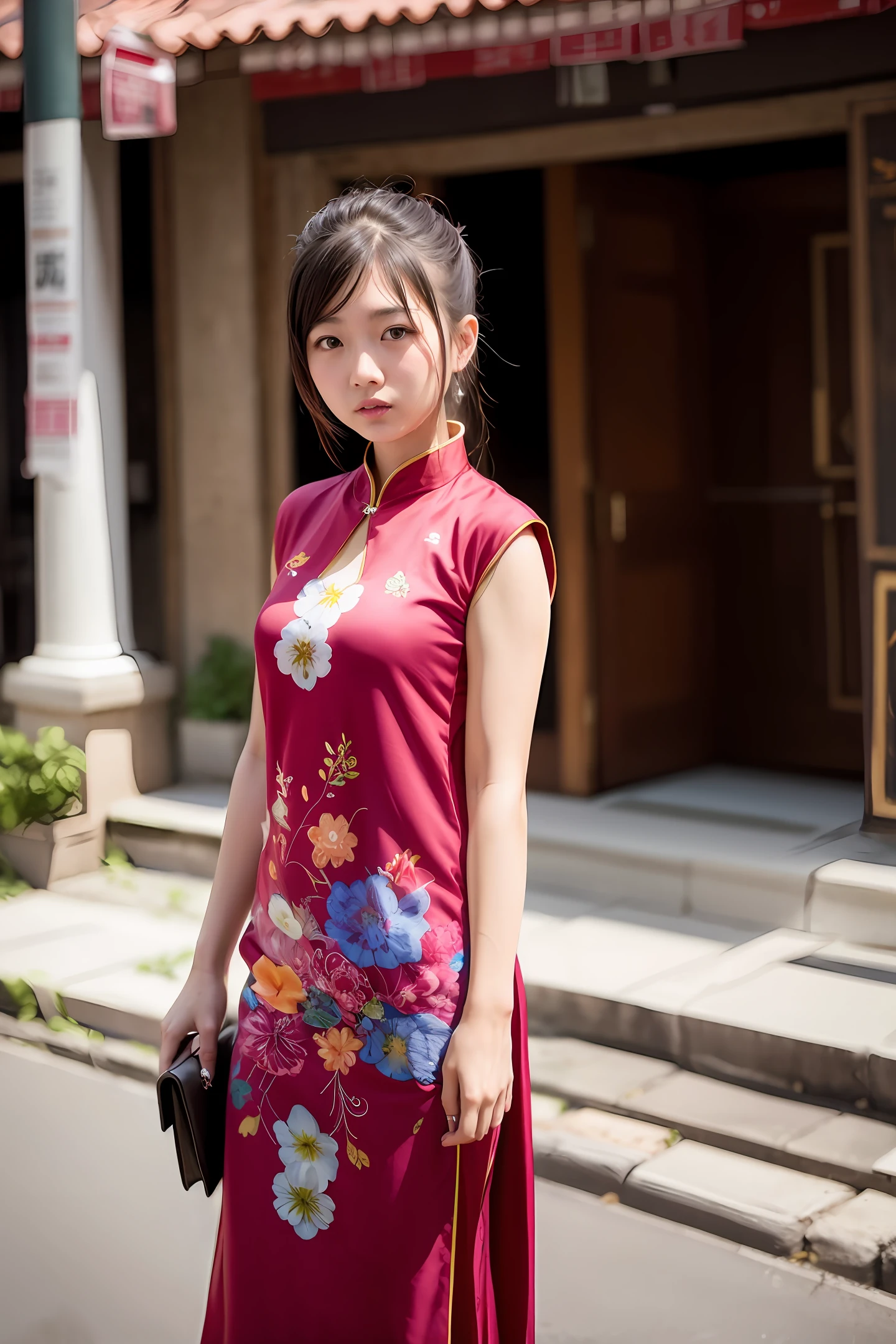 Hunan girl in a colorful dress