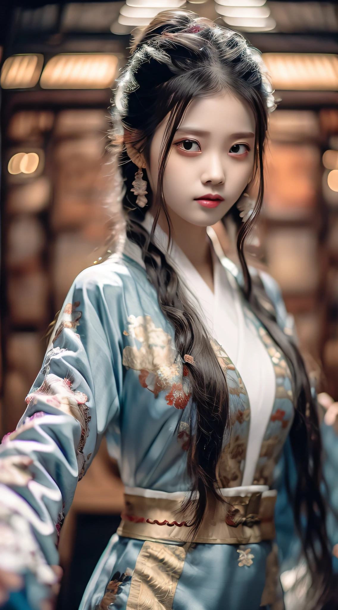 best quality, masterpiece, highres, wuxia 1girl, china dress, super Beautiful face, super beautiful eye, super beautiful hair